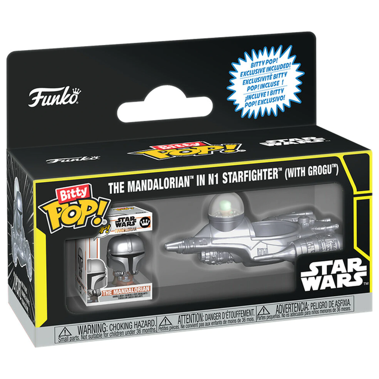 Figurka Bitty Funko POP Ride Star Wars The Mandalorian w N1 Starfighter z Grogu zdjęcie produktu