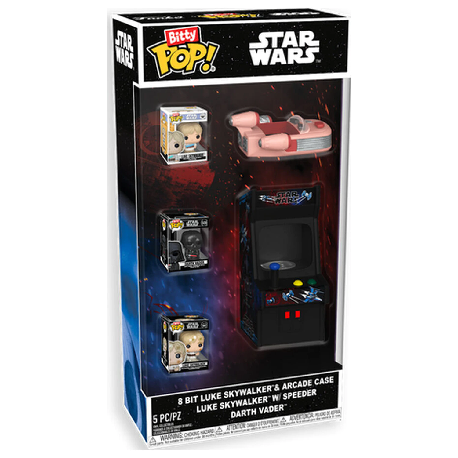 Bitty Funko POP figurka Star Wars 8 Bit Luke Skywalker i Arcade Case zdjęcie produktu