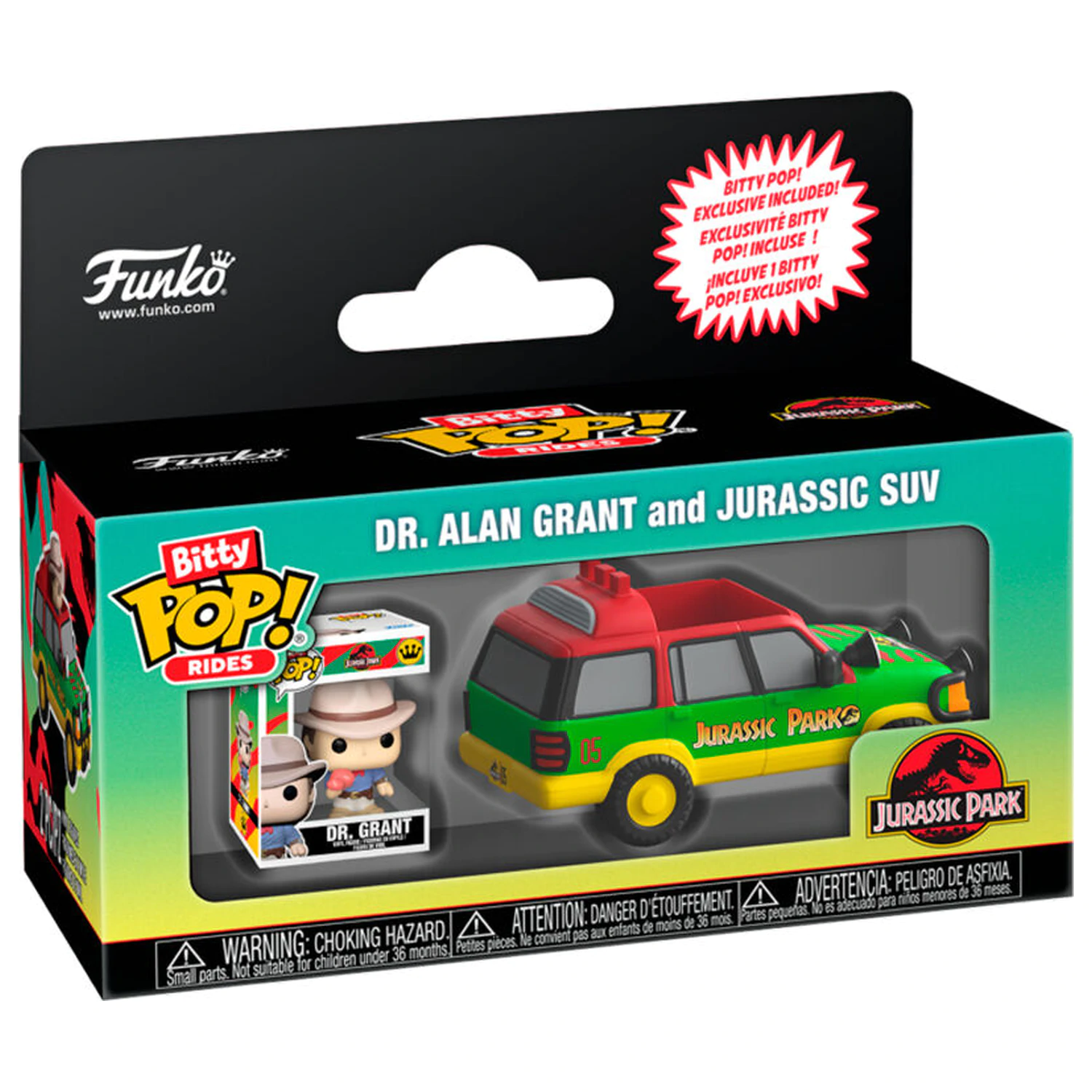 Bitty Funko POP Ride figurka Jurassic Park Dr. Alan Grant and Jurassic Suv zdjęcie produktu