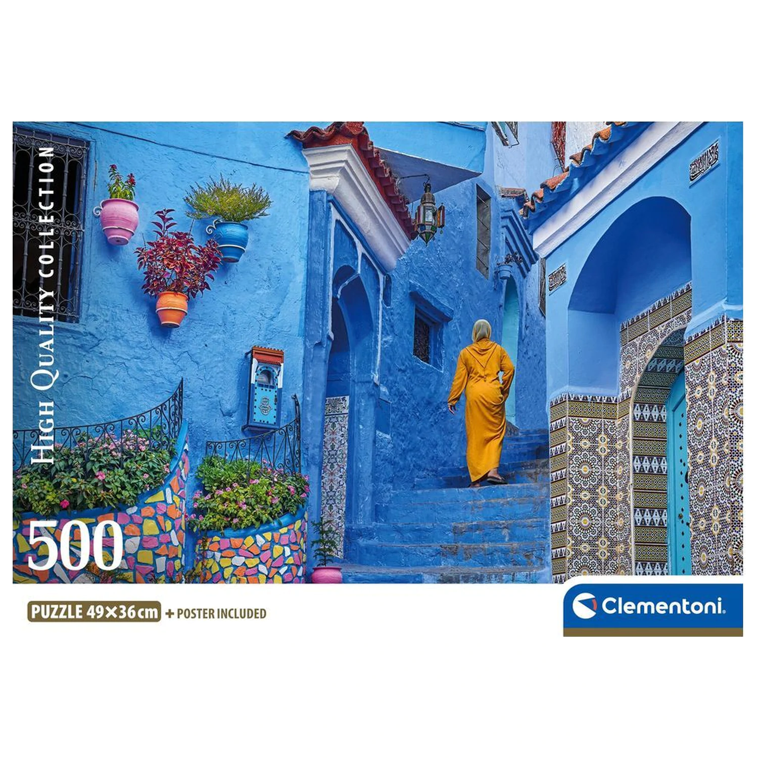 Blue Street Of Chefchaouen puzzle 500 sztuk zdjęcie produktu