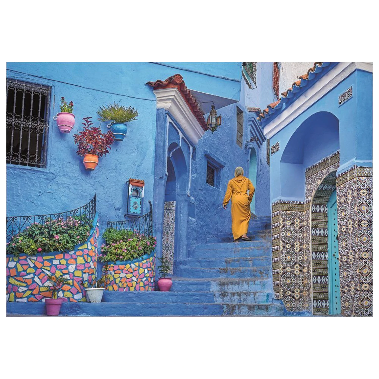 Blue Street Of Chefchaouen puzzle 500 sztuk zdjęcie produktu