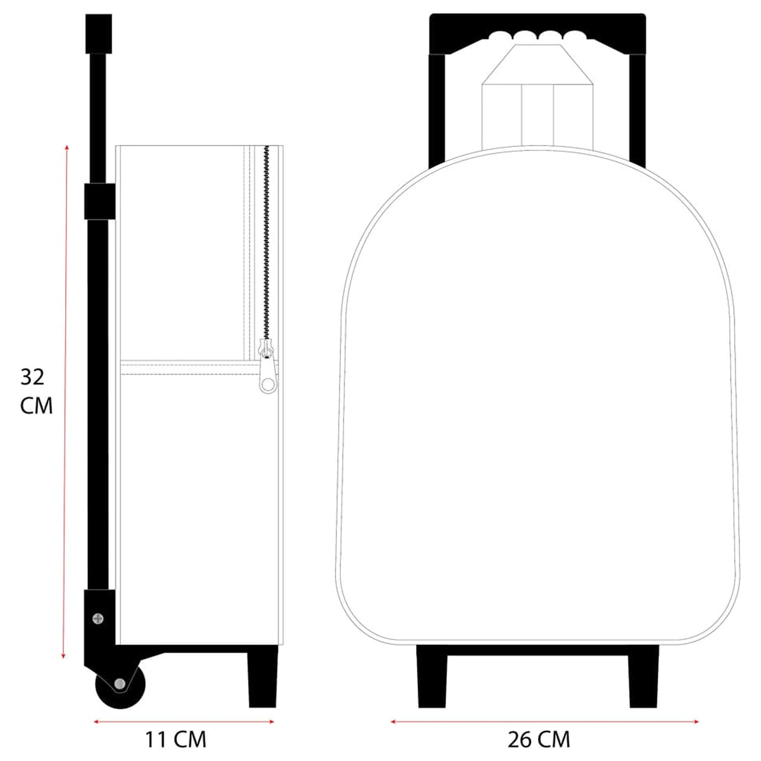 Bluey Plecak na Kółkach 3D Oh Happy Days 32 cm zdjęcie produktu