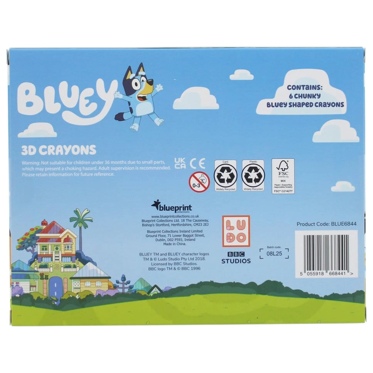 Bluey Kredki woskowe 6 sztuk zdjęcie produktu