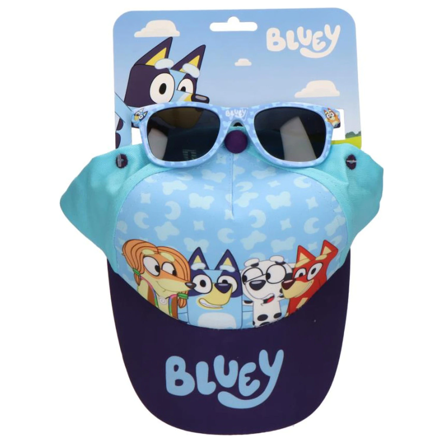 Bluey Blue Team Zestaw okularów przeciwsłonecznych i czapeczki z daszkiem zdjęcie produktu