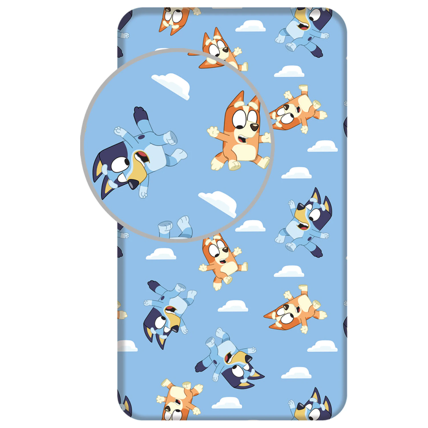 Bluey Clouds prześcieradło z gumką 90x200 cm zdjęcie produktu