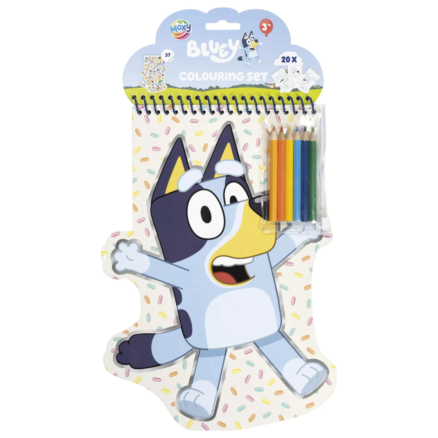 Bluey Happy Shape zestaw do kolorowania z naklejkami i kredkami zdjęcie produktu