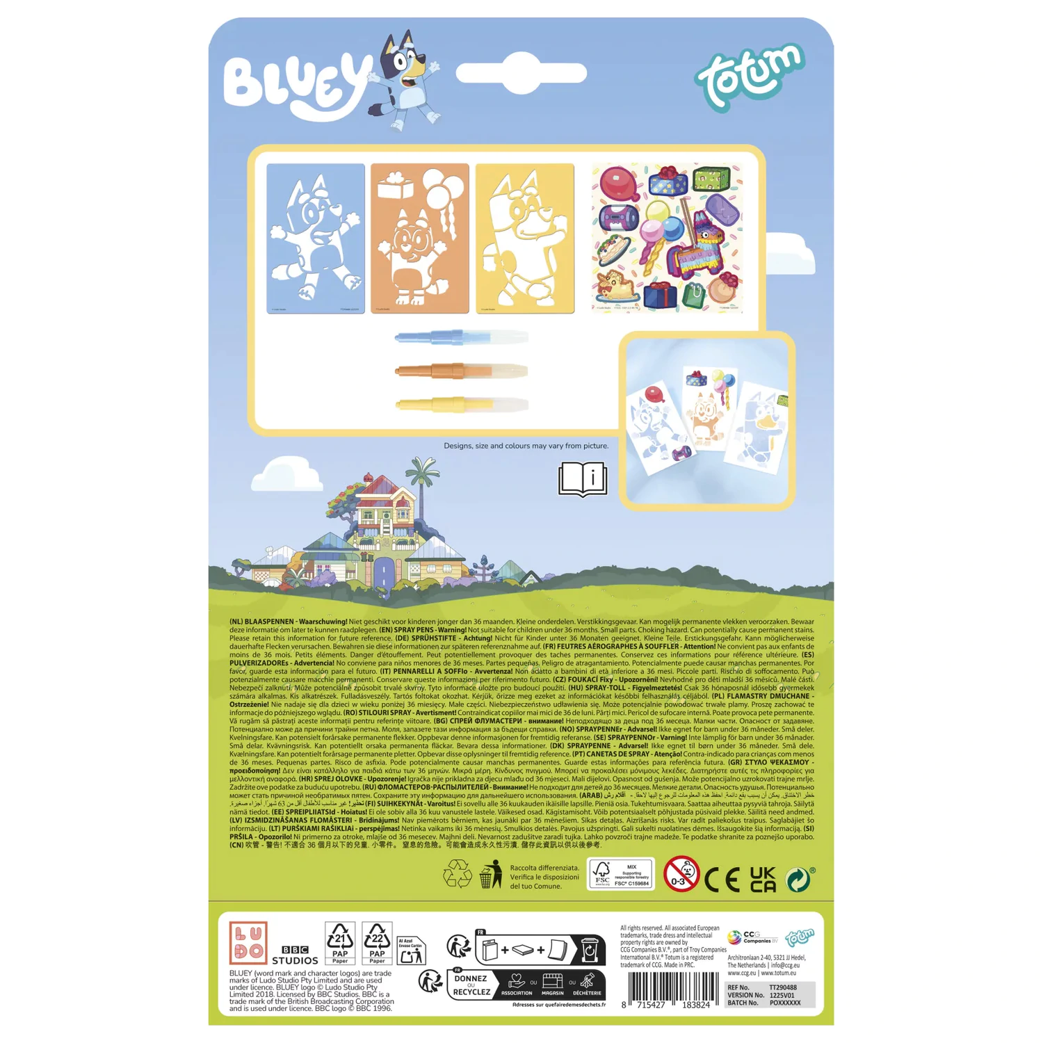 Bluey Zestaw Happy Creative ze spray Pen zdjęcie produktu