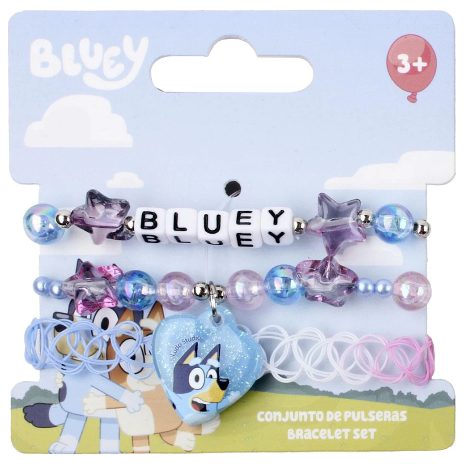 Bluey Heart Zestaw bransoletek, 3 sztuki zdjęcie produktu
