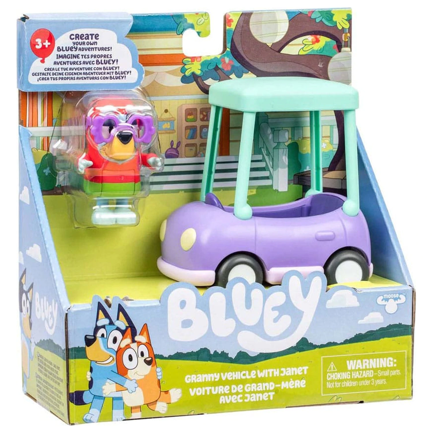 Bluey  Mini Figurka Zestaw Janet & Granny Car zdjęcie produktu