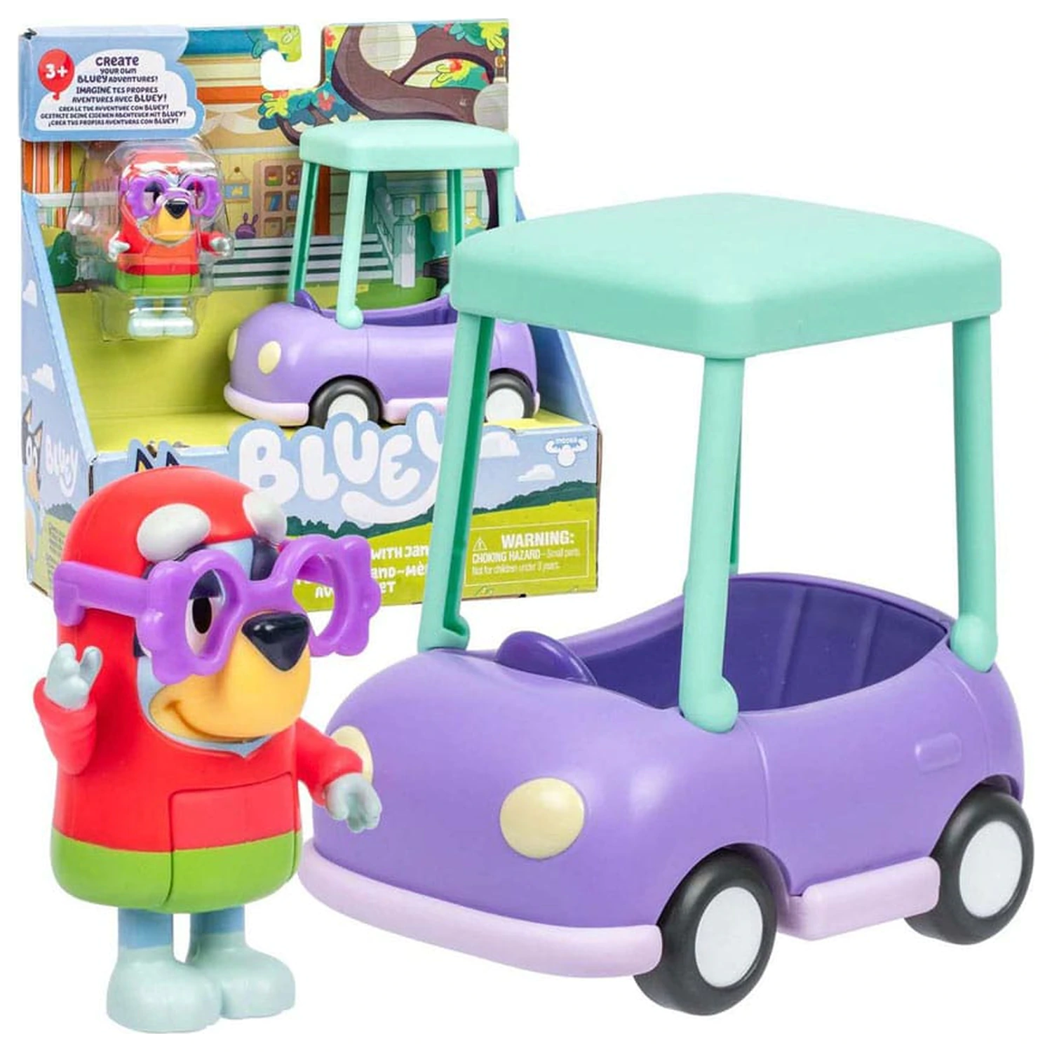 Bluey  Mini Figurka Zestaw Janet & Granny Car zdjęcie produktu