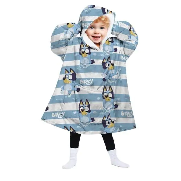 Bluey oversize płaszcz dresowy dla dzieci koralowy zdjęcie produktu