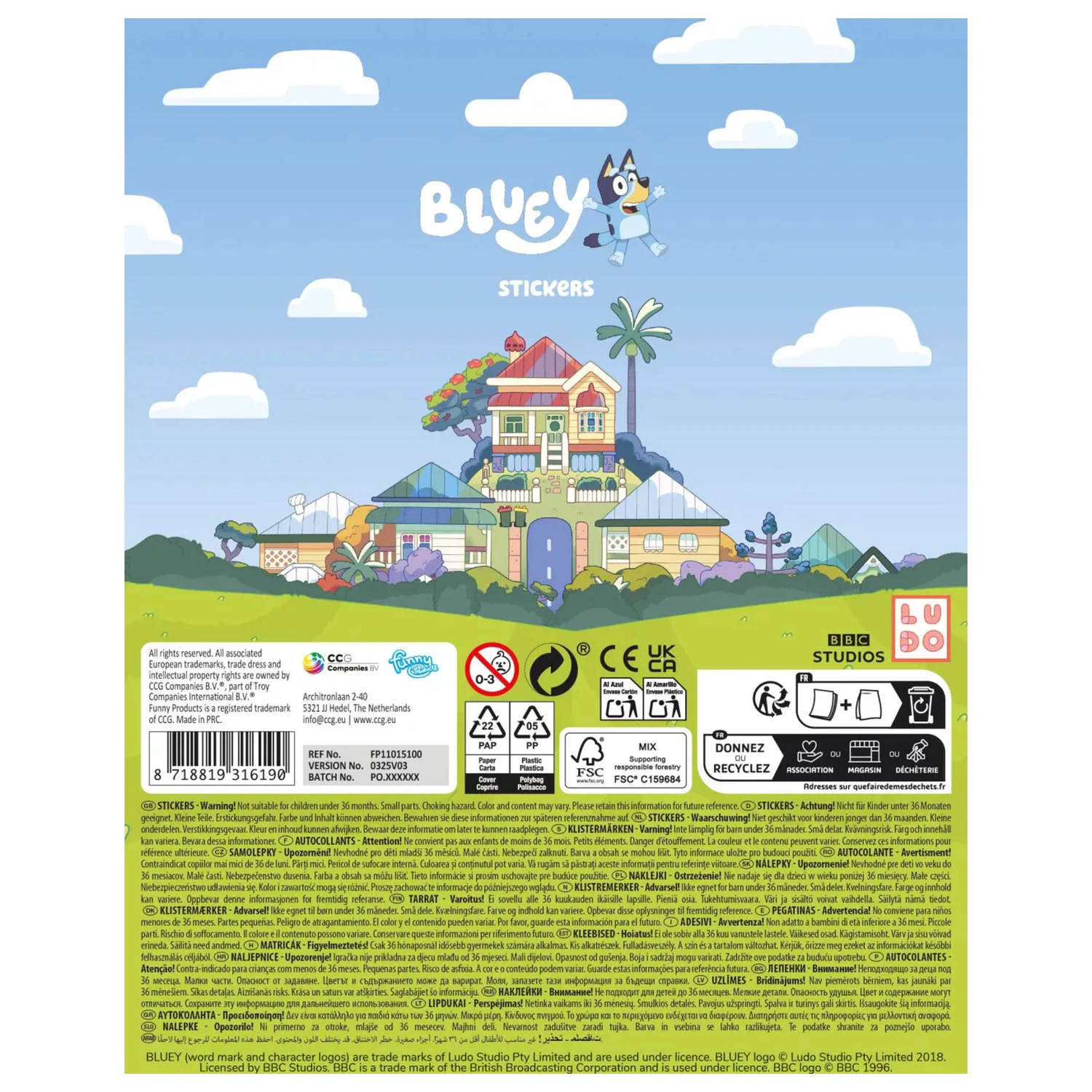 Bluey Play zestaw naklejek zdjęcie produktu