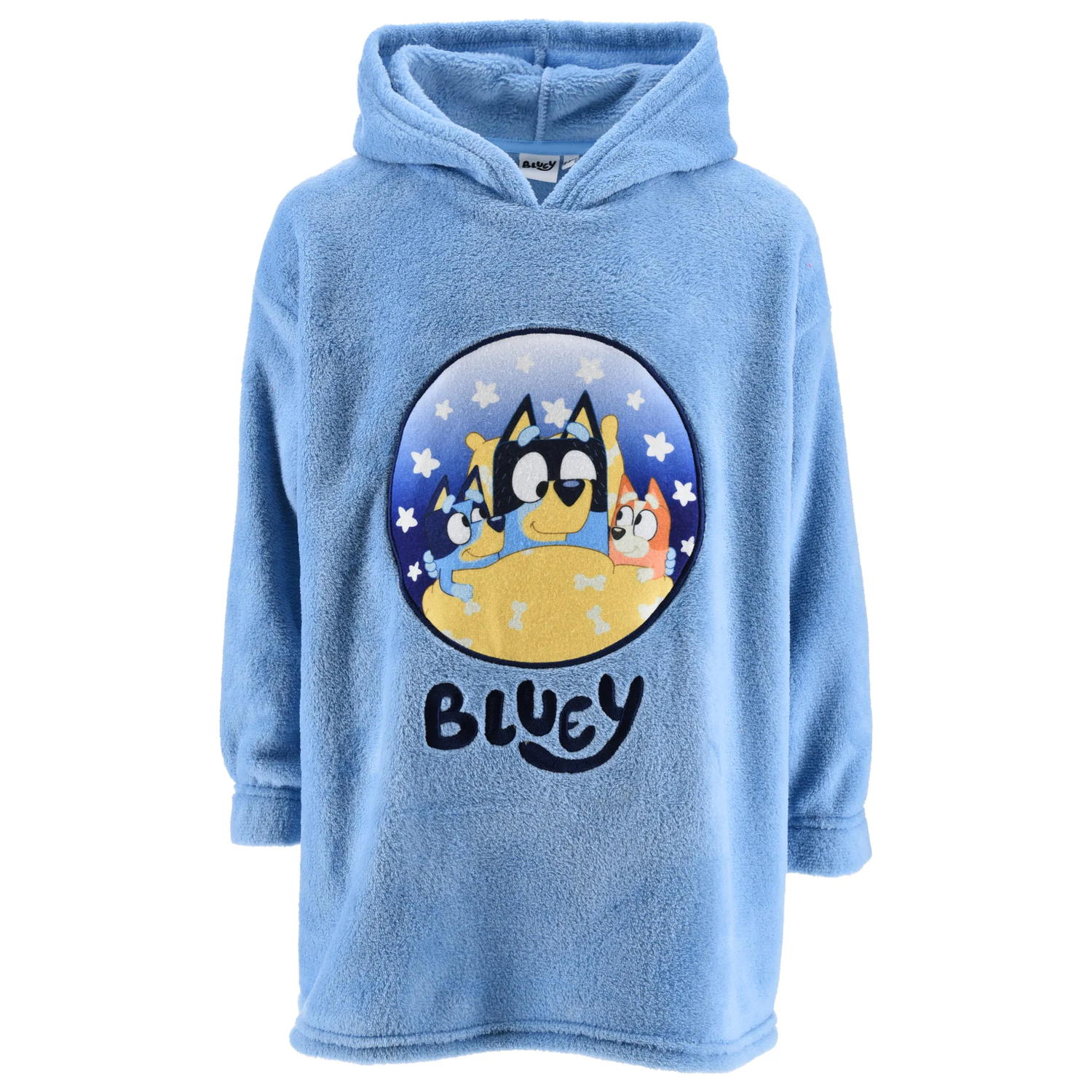 Bluey Stars Pluszowy polarowy koc-poncho do noszenia, 3/5 lat zdjęcie produktu
