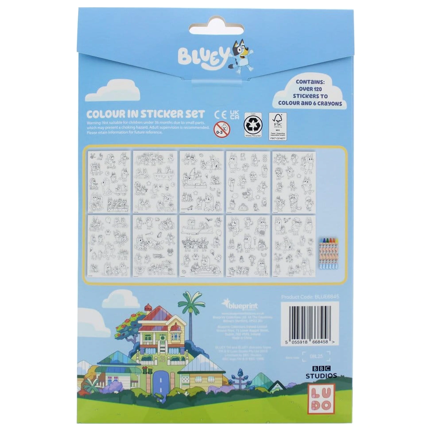 Bluey Zestaw do kolorowania z naklejkami zdjęcie produktu