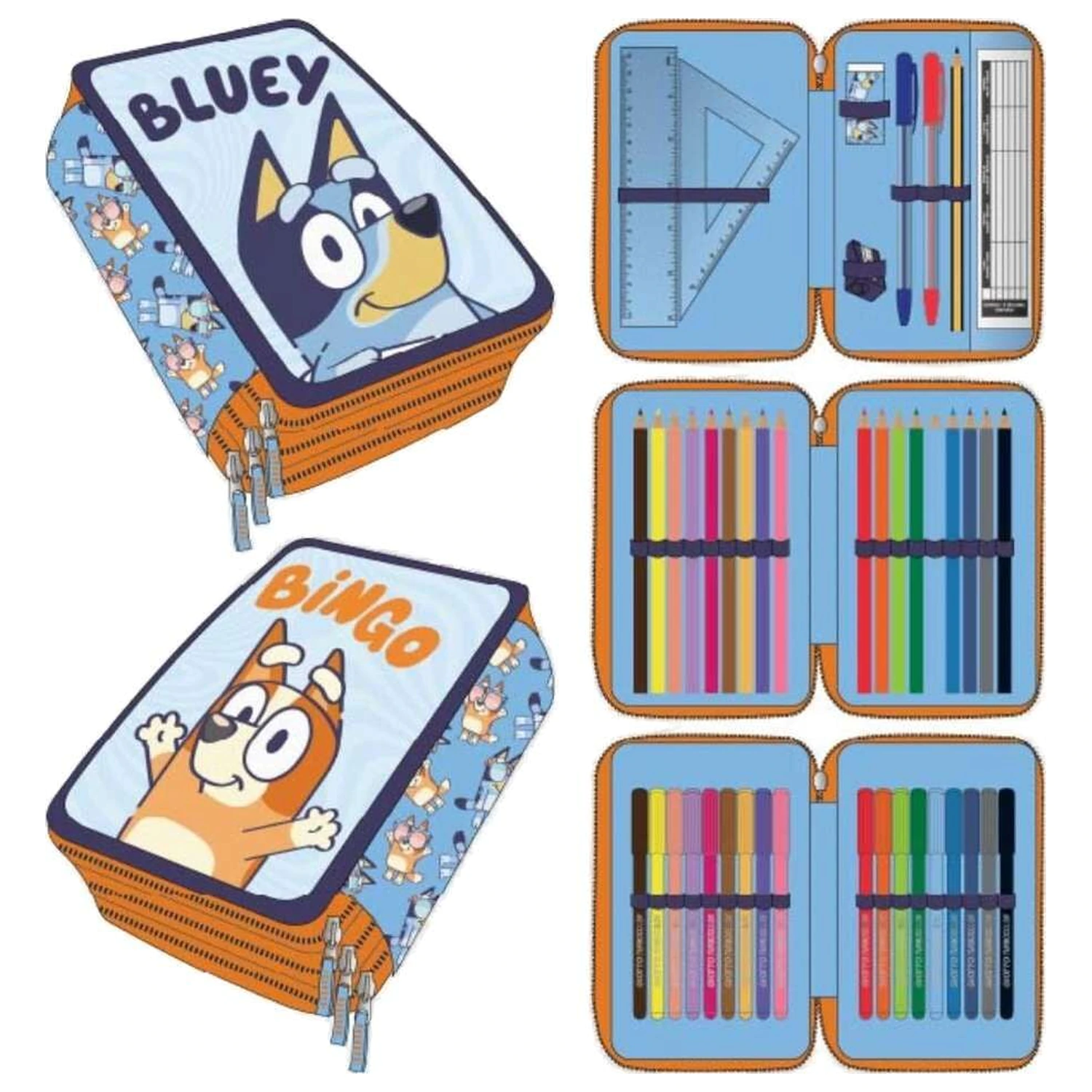 Bluey potrójny piórnik zdjęcie produktu