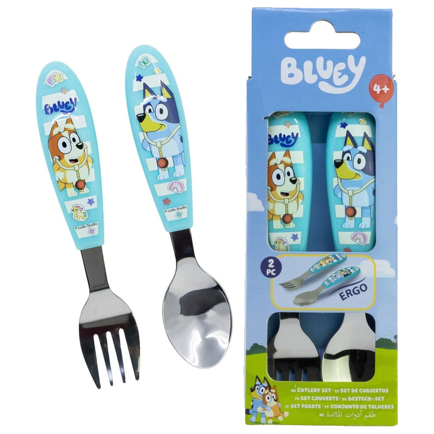 Bluey Yummy Metalowy Ergonomiczny Zestaw Sztućców - 2 sztuki zdjęcie produktu