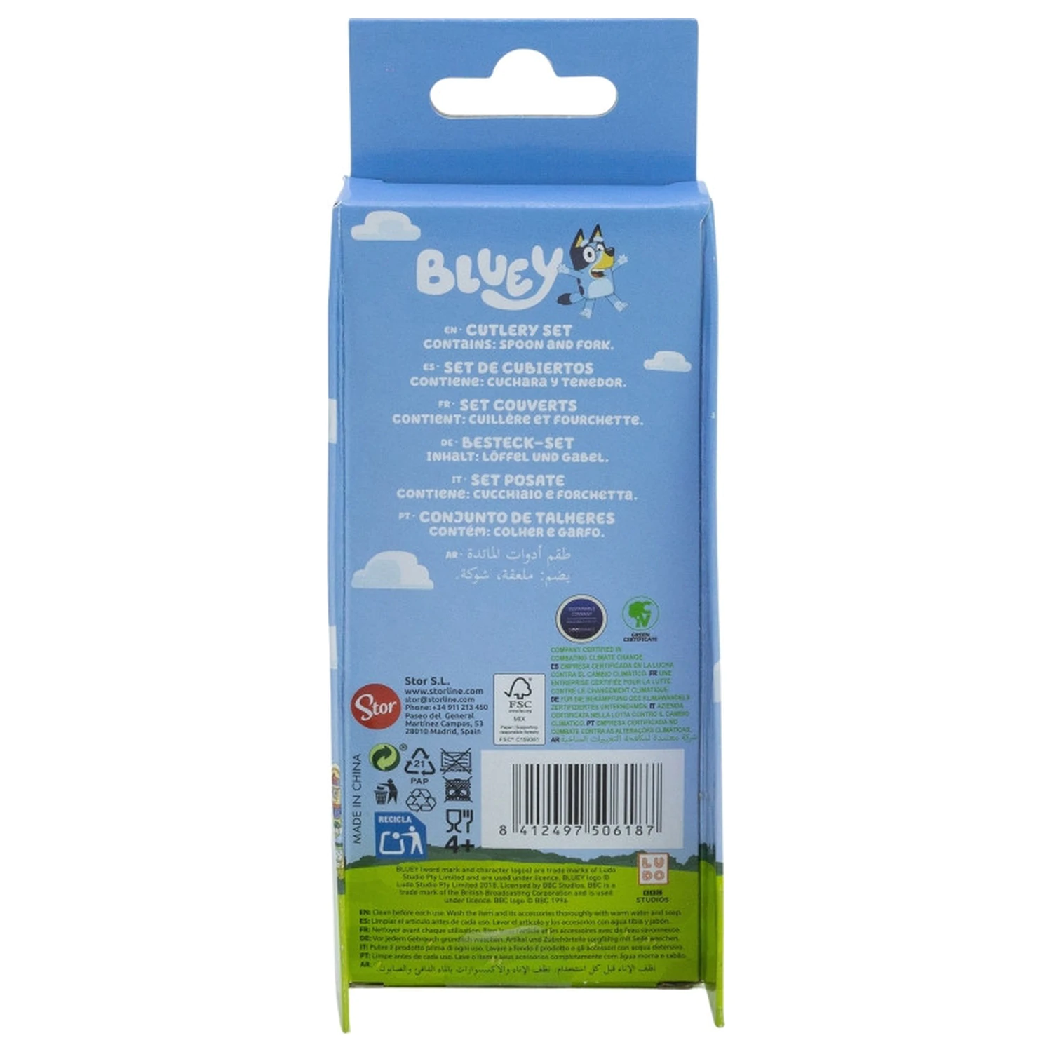 Bluey Yummy Metalowy Ergonomiczny Zestaw Sztućców - 2 sztuki zdjęcie produktu