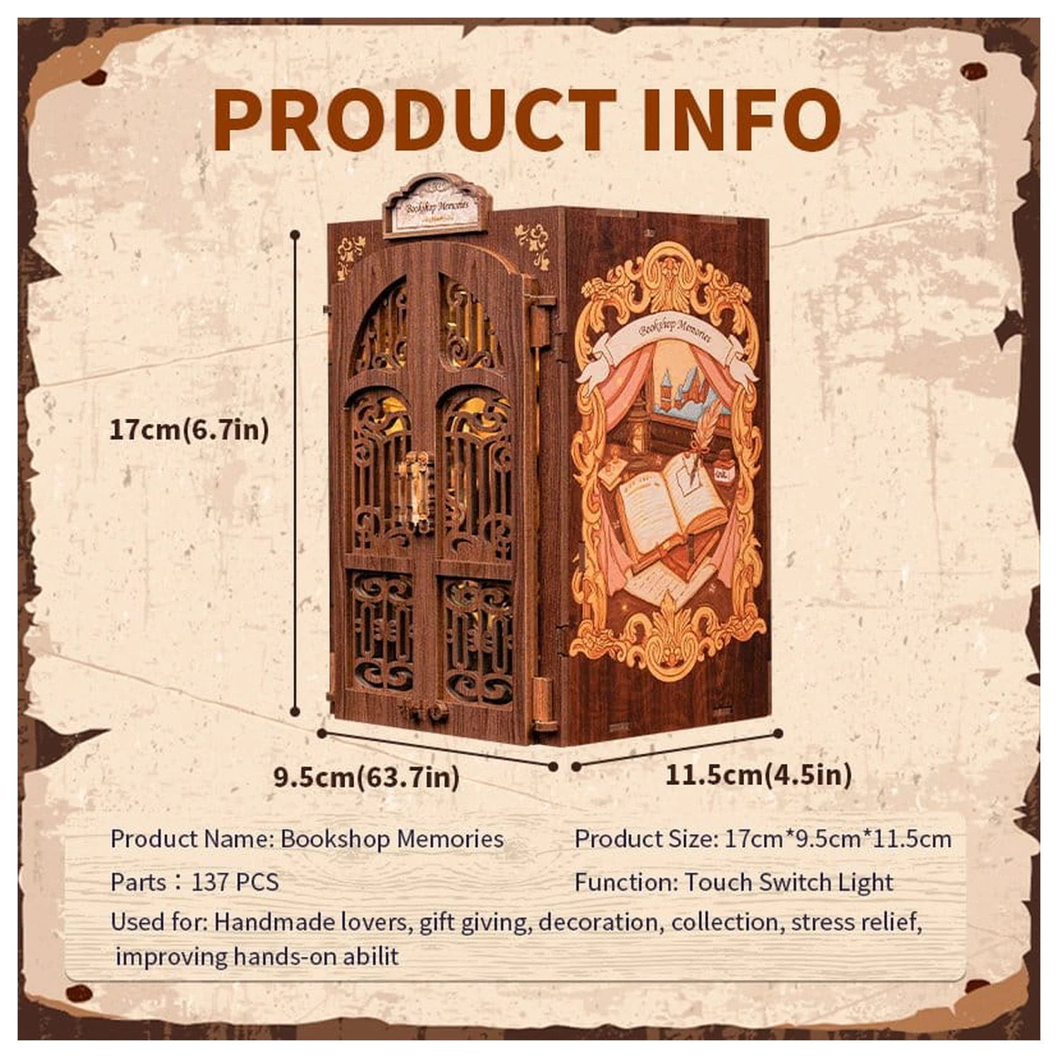 Book Nook Bookshop Memories 17 x 10 cm zdjęcie produktu