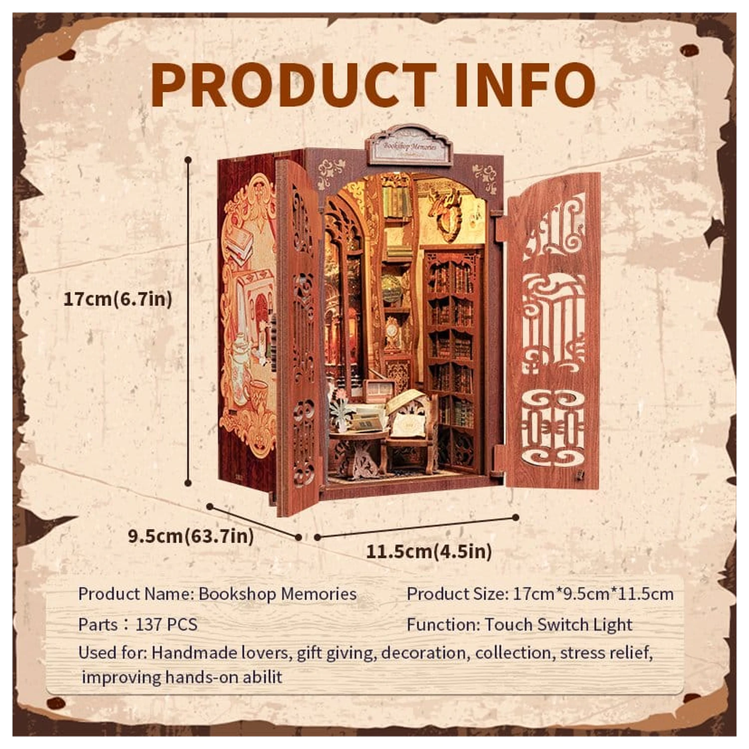 Book Nook Bookshop Memories 17 x 10 cm zdjęcie produktu