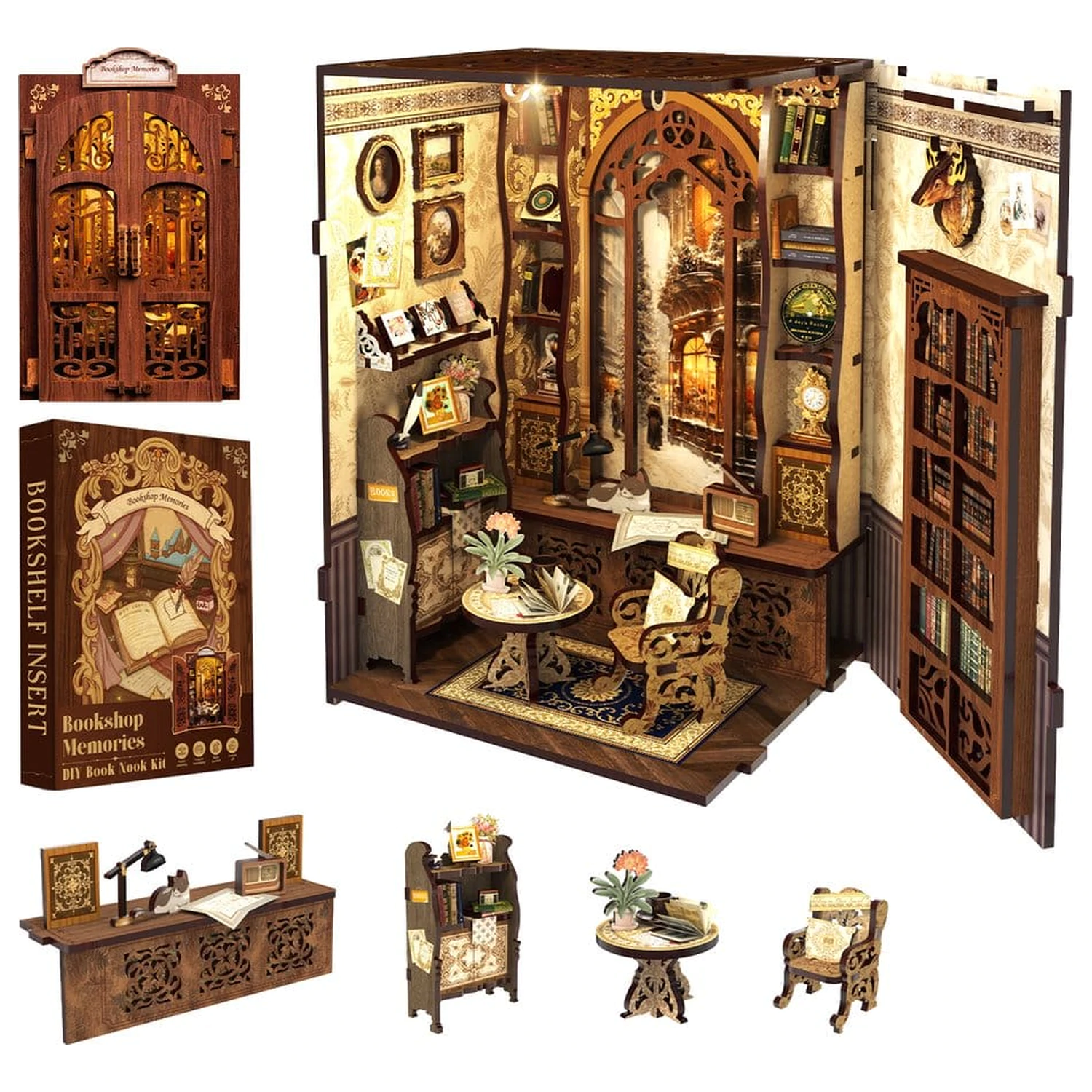 Book Nook Bookshop Memories 17 x 10 cm zdjęcie produktu