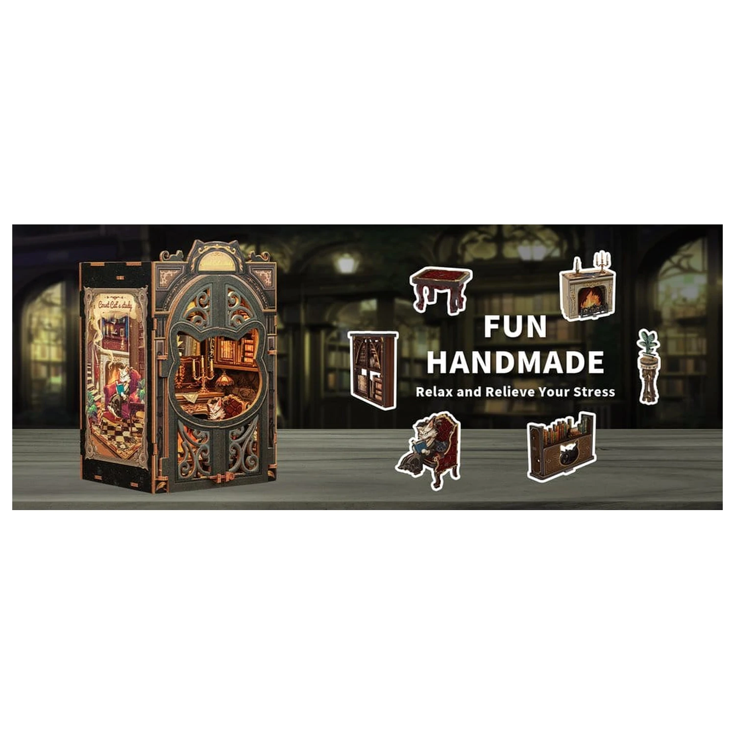 Book Nook gabinet Kota Hrabiego 17 x 12 cm zdjęcie produktu