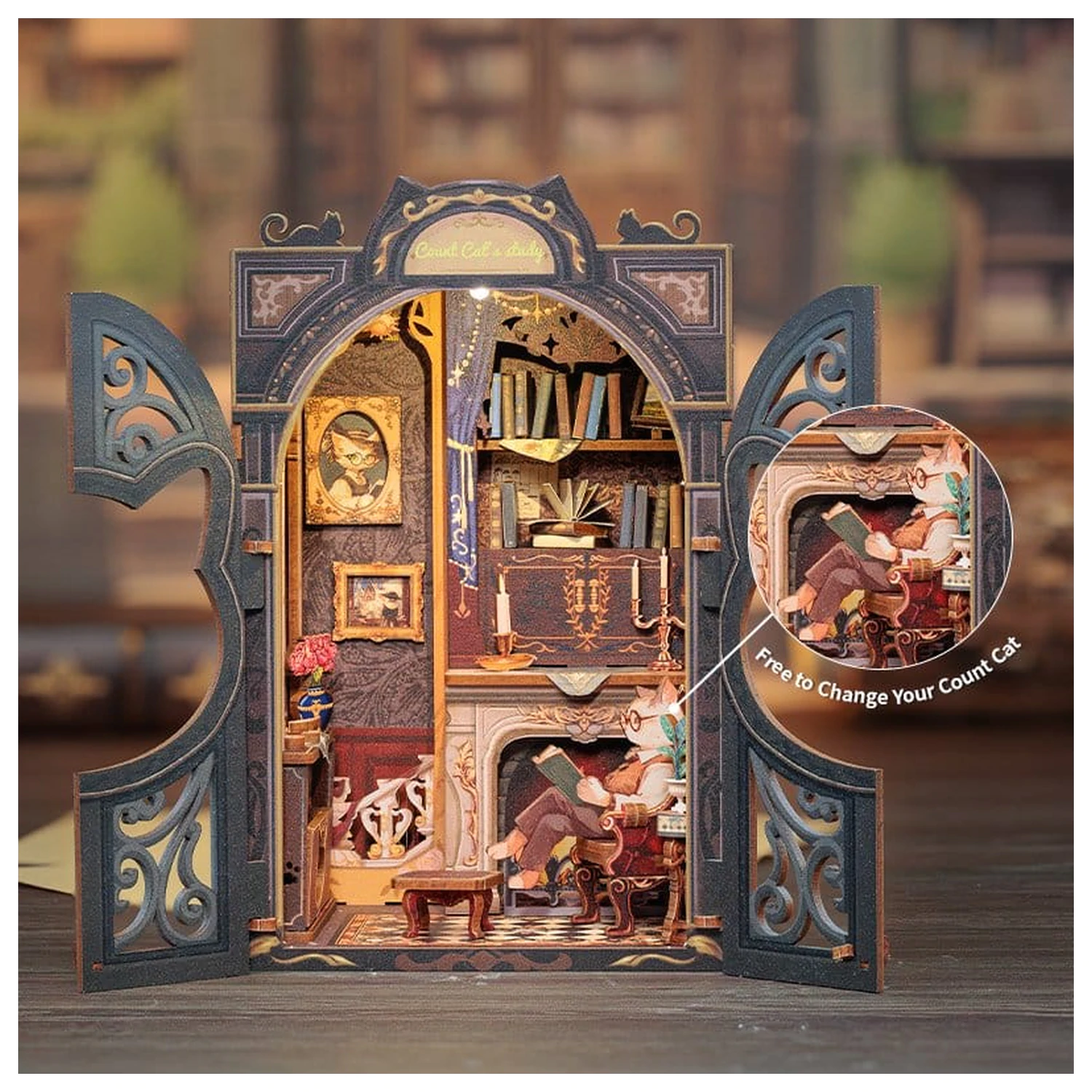 Book Nook gabinet Kota Hrabiego 17 x 12 cm zdjęcie produktu