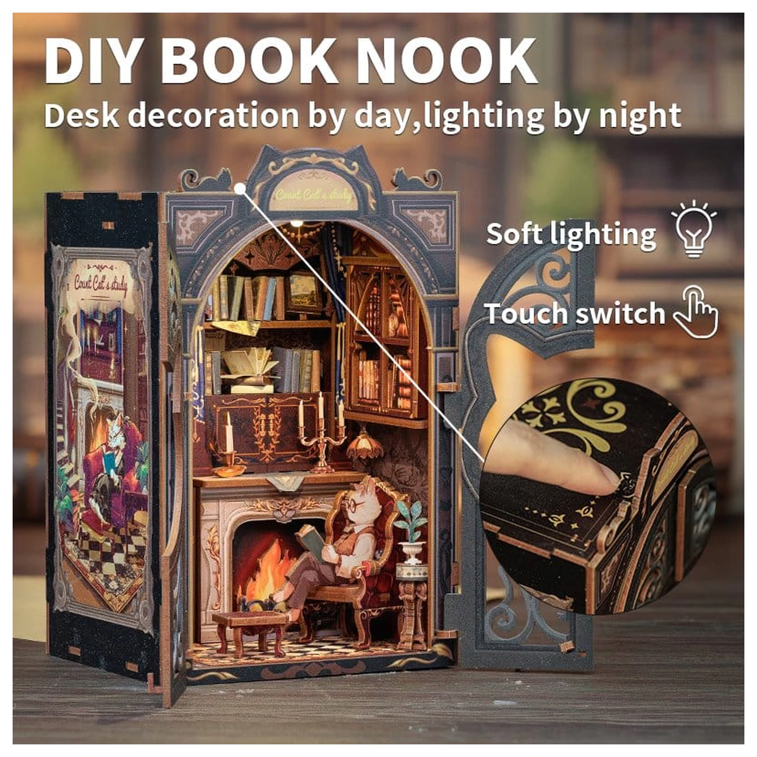 Book Nook gabinet Kota Hrabiego 17 x 12 cm zdjęcie produktu