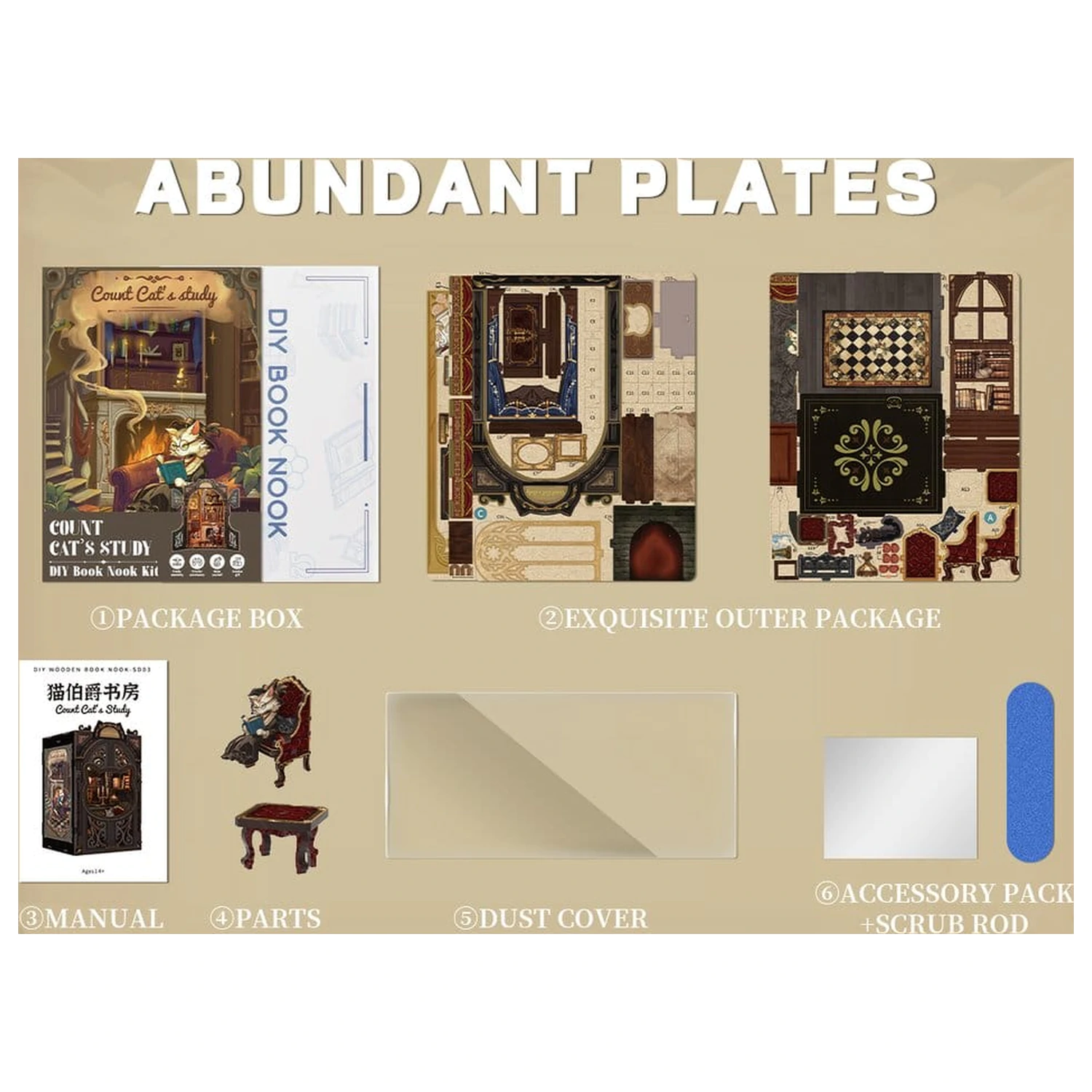 Book Nook gabinet Kota Hrabiego 17 x 12 cm zdjęcie produktu