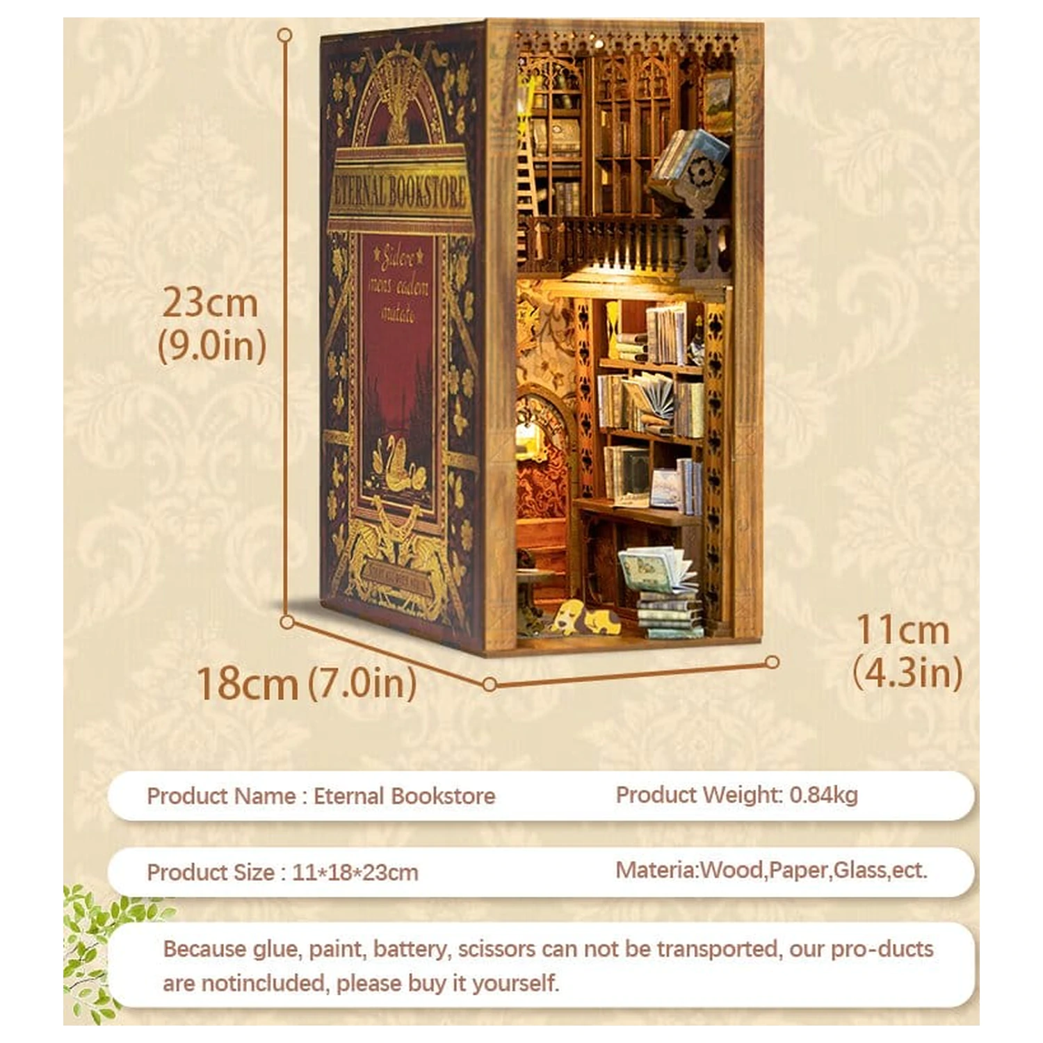 Book Nook Wieczna Księgarnia 23 x 11 cm zdjęcie produktu