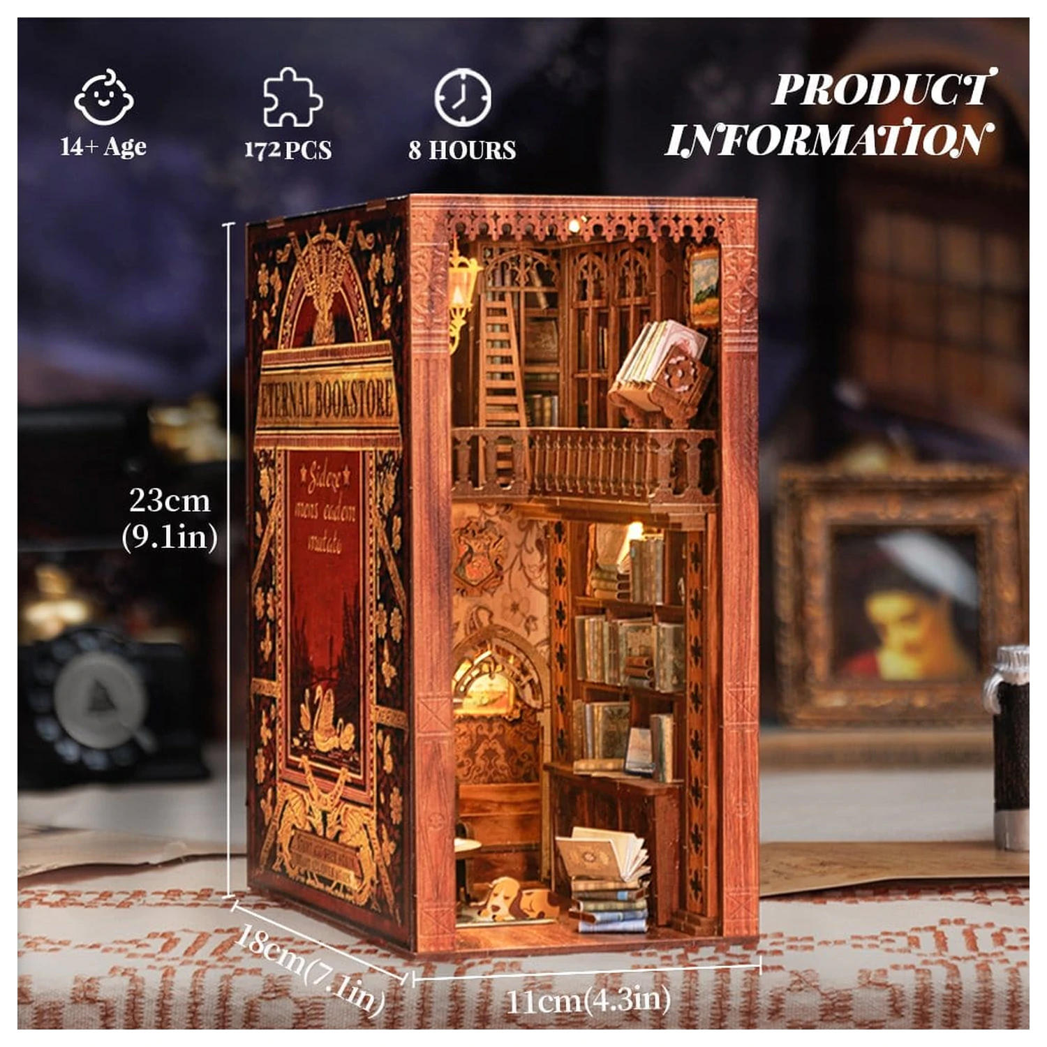 Book Nook Wieczna Księgarnia 23 x 11 cm zdjęcie produktu