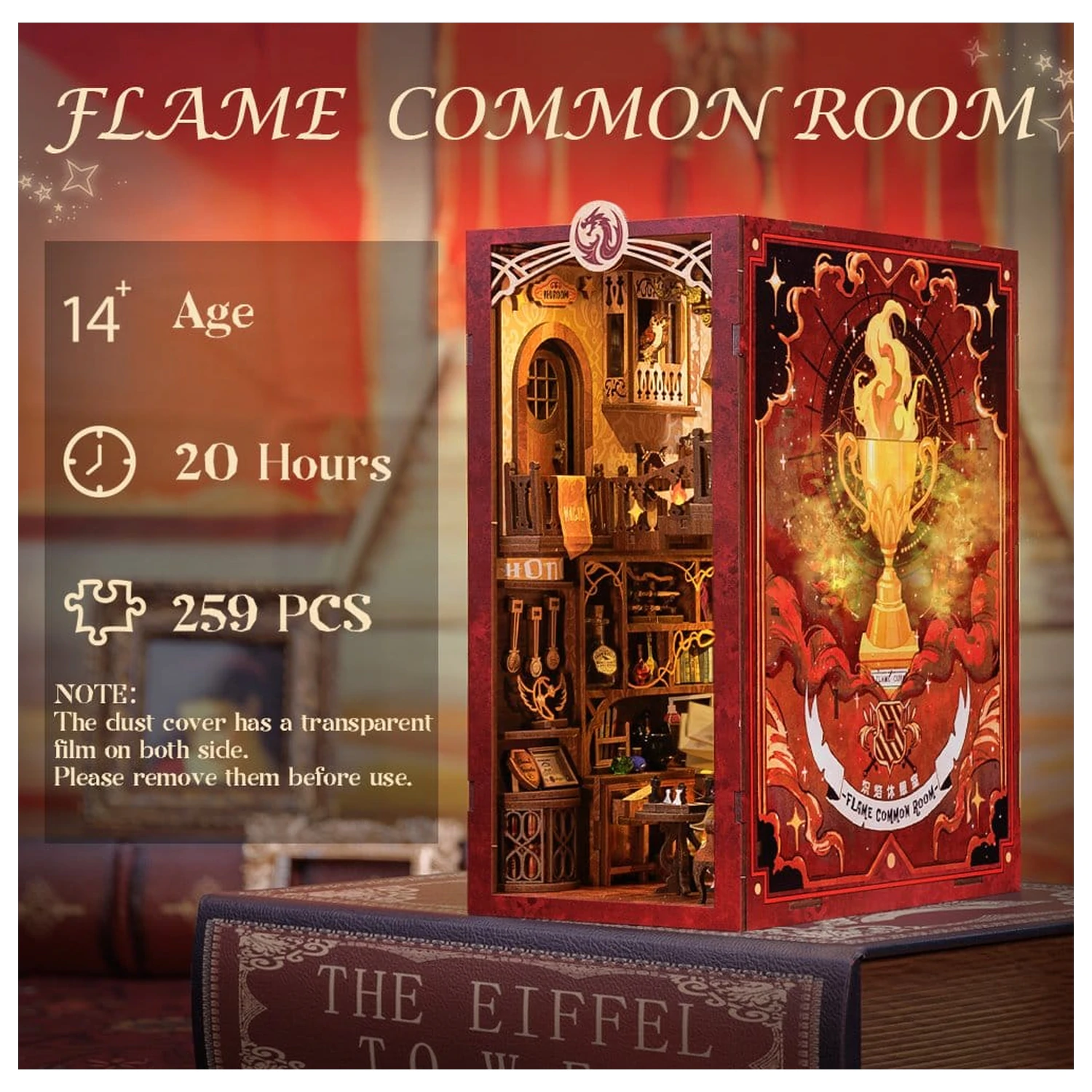 Book Nook Flame Common Room 23 x 11 cm zdjęcie produktu