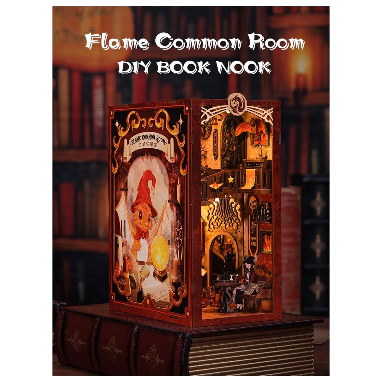 Book Nook Flame Common Room 23 x 11 cm zdjęcie produktu