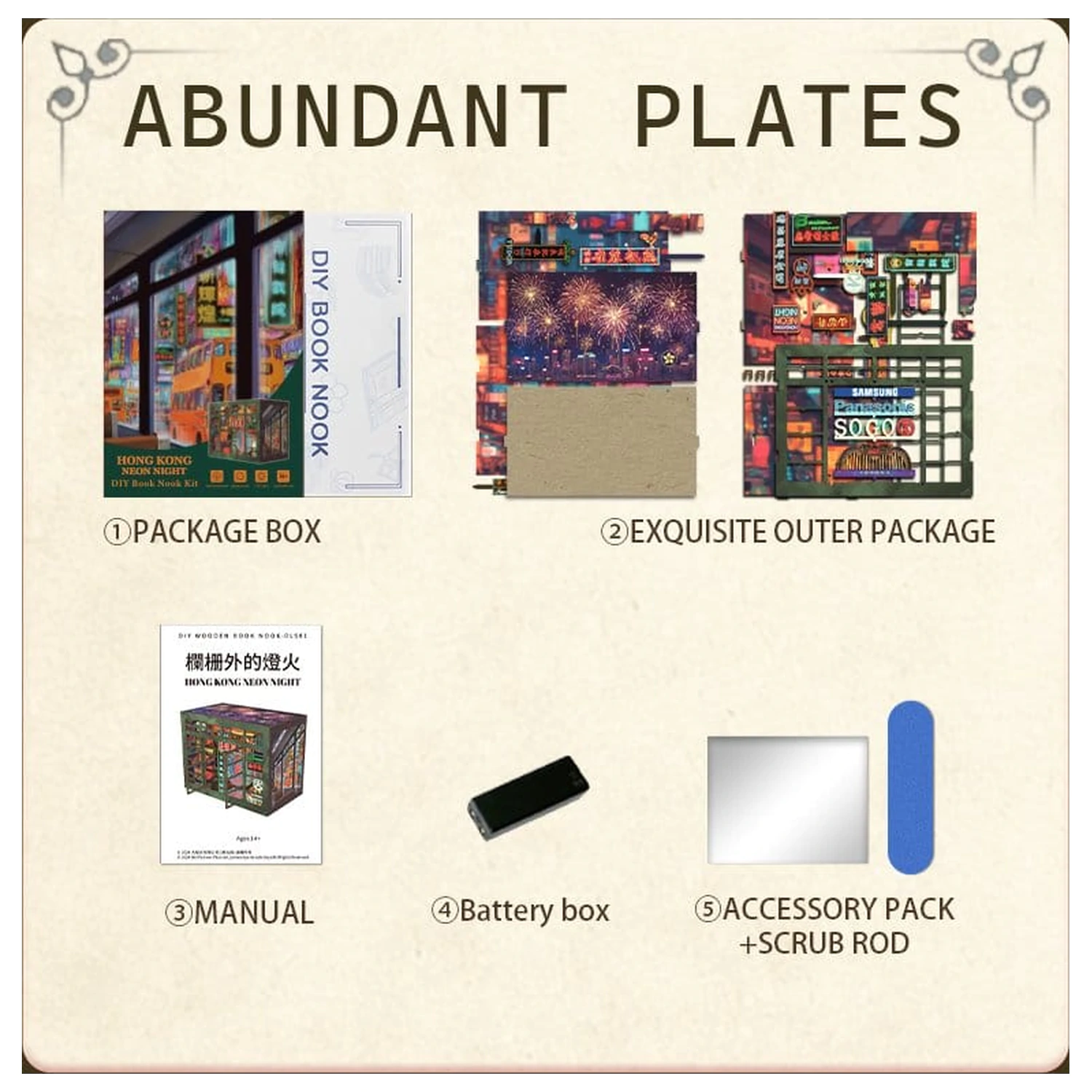 Book Nook Hong Kong Neon Light 13 x 17 cm zdjęcie produktu