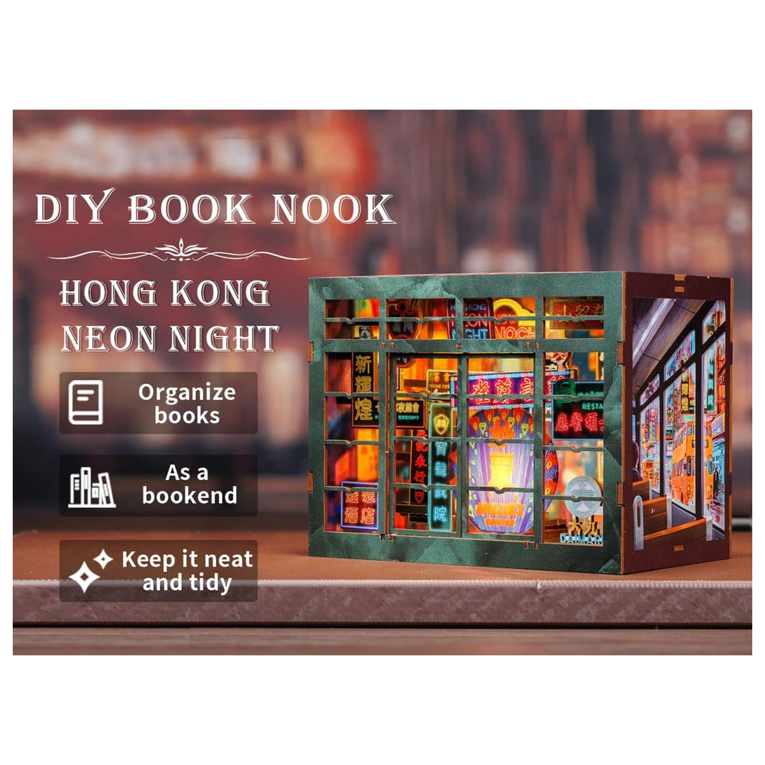 Book Nook Hong Kong Neon Light 13 x 17 cm zdjęcie produktu