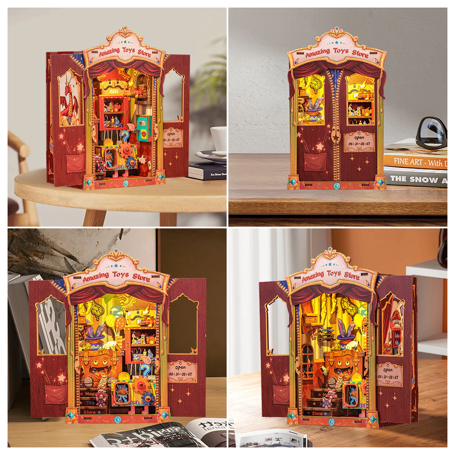Book Nook Kit DIY Amazing Toy Store 107 szt. + Światło LED zdjęcie produktu