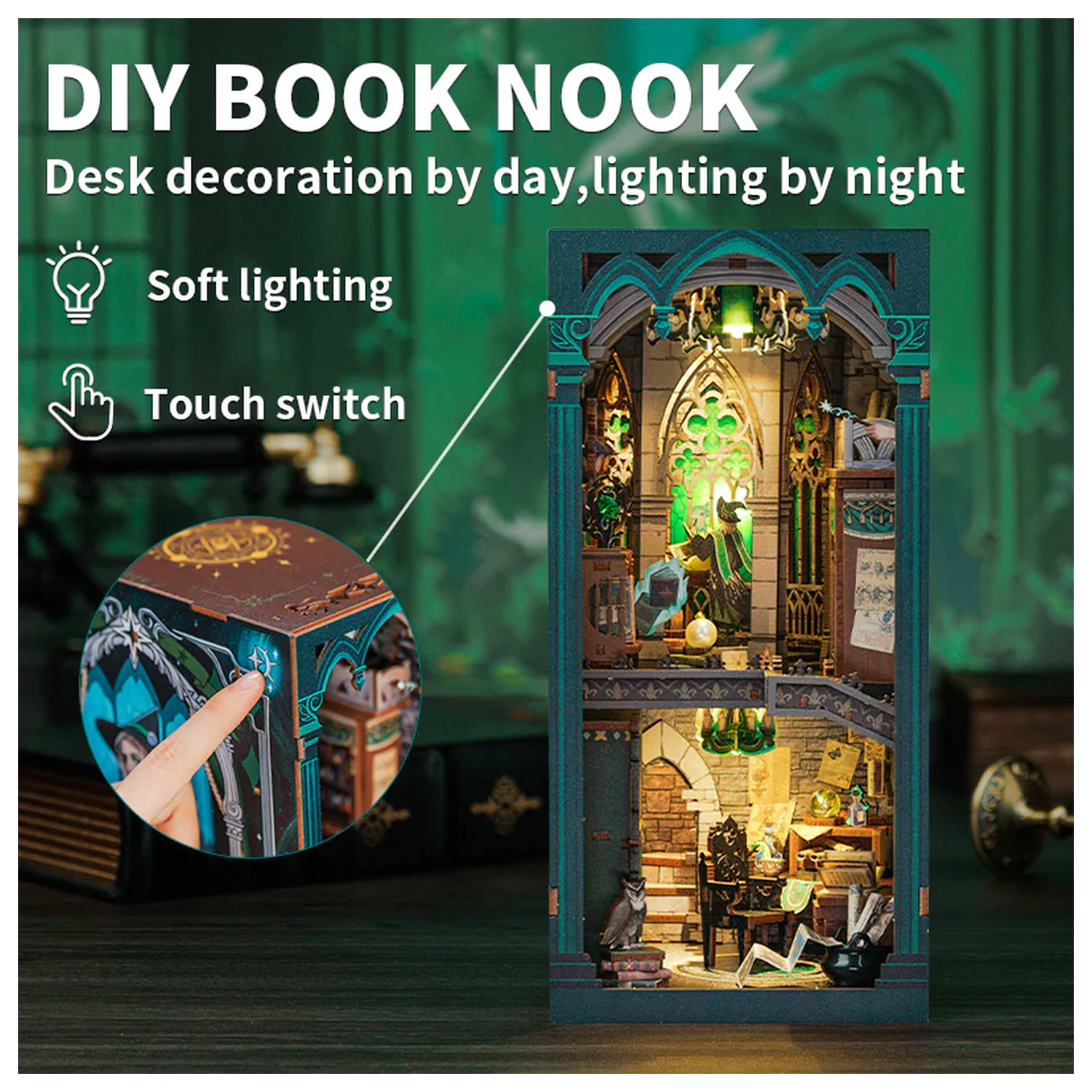 BOOK NOOK ZESTAW DIY Darkness Common Room 150db + Zestaw konstrukcyjny LED Light zdjęcie produktu