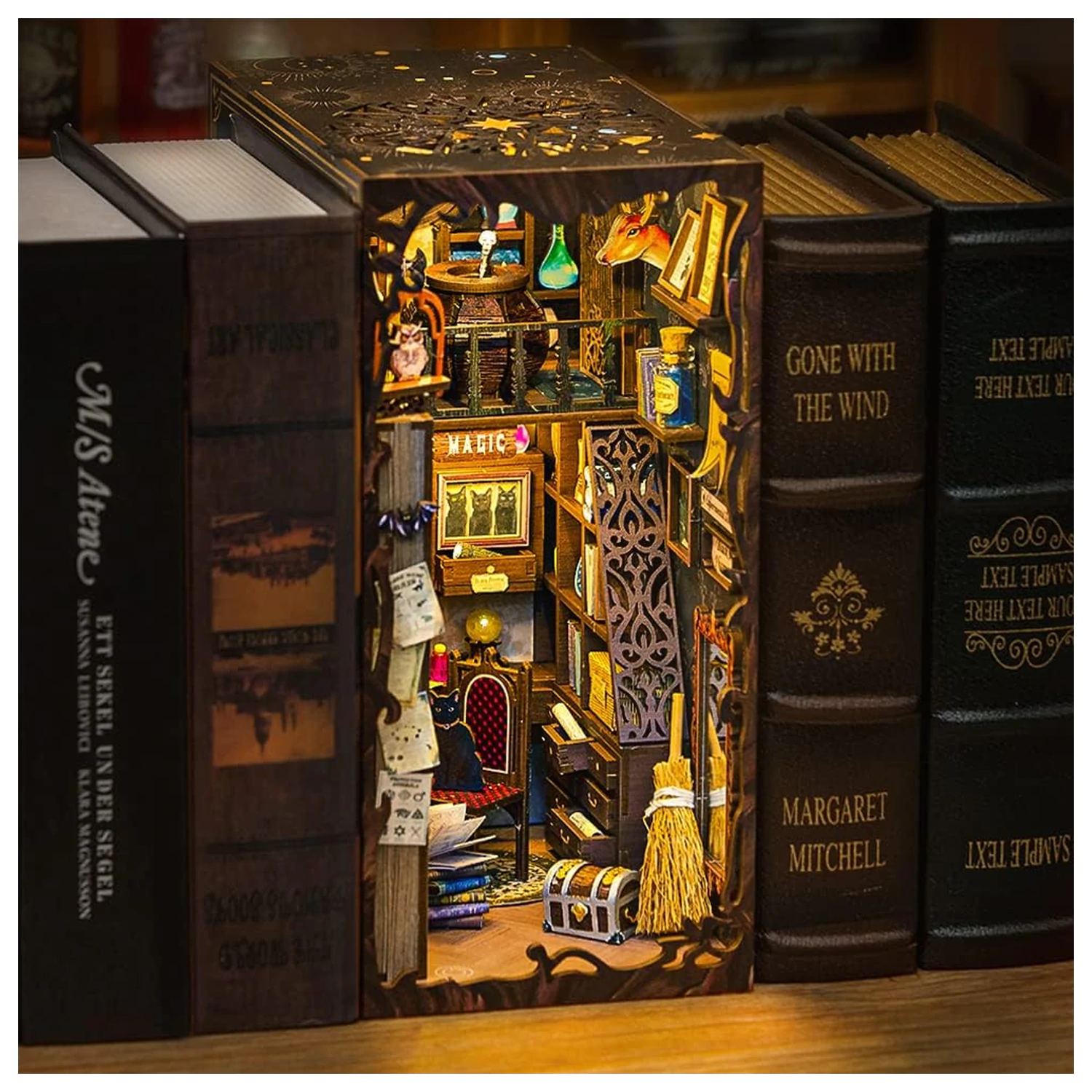 BOOK NOOK KIT DIY Magic Pharmacist 282 szt. + zestaw konstrukcyjny LED Light zdjęcie produktu