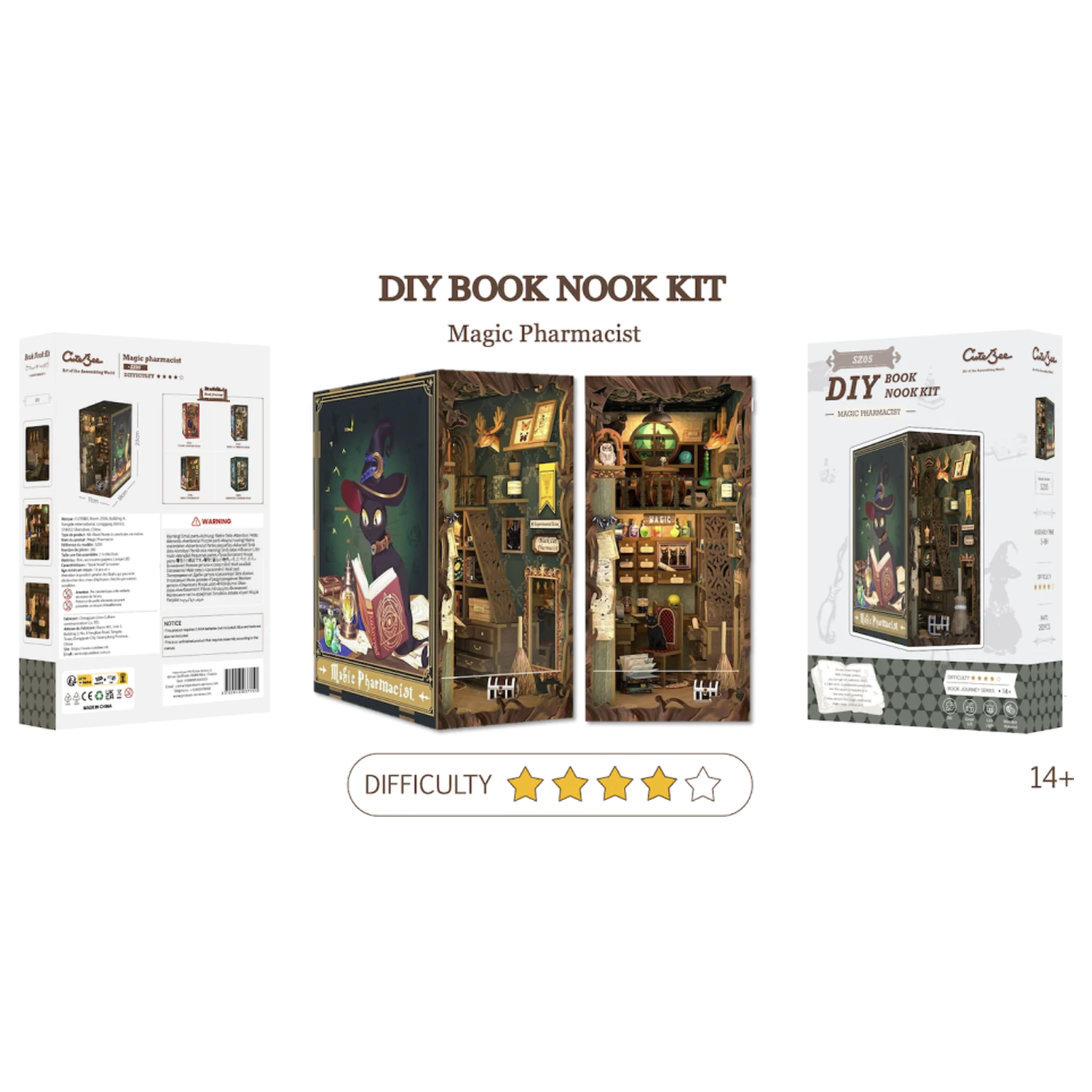 BOOK NOOK KIT DIY Magic Pharmacist 282 szt. + zestaw konstrukcyjny LED Light zdjęcie produktu