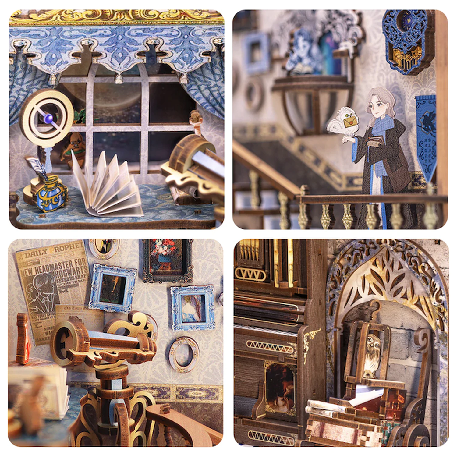 BOOK NOOK ZESTAW Zrób-To-Sam Nebula Common Room 350 elementów + zestaw konstrukcyjny ze światłem LED zdjęcie produktu