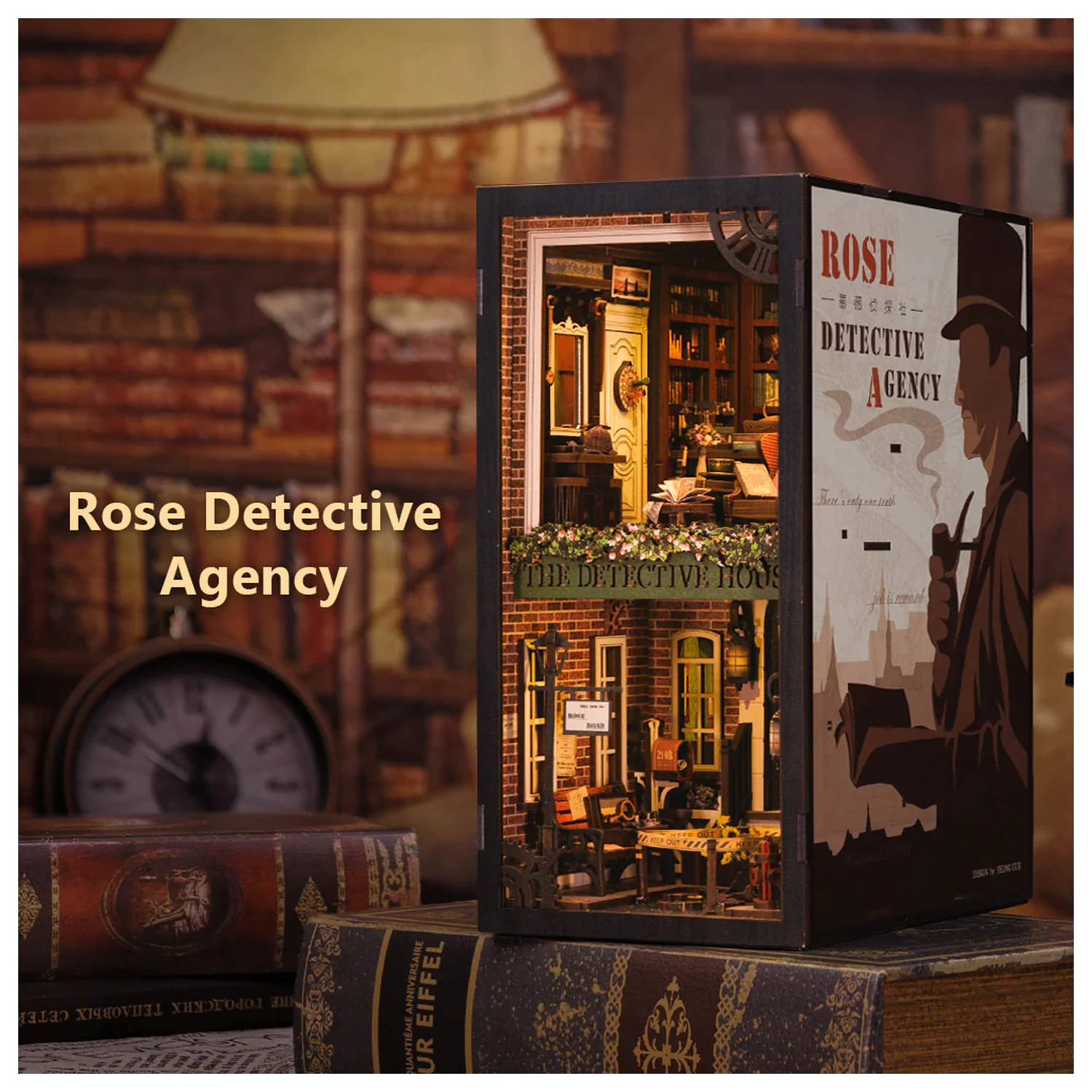 Zestaw do budowania BOOK NOOK KIT DIY Rose Detective Agency 322 elementów + światło LED zdjęcie produktu