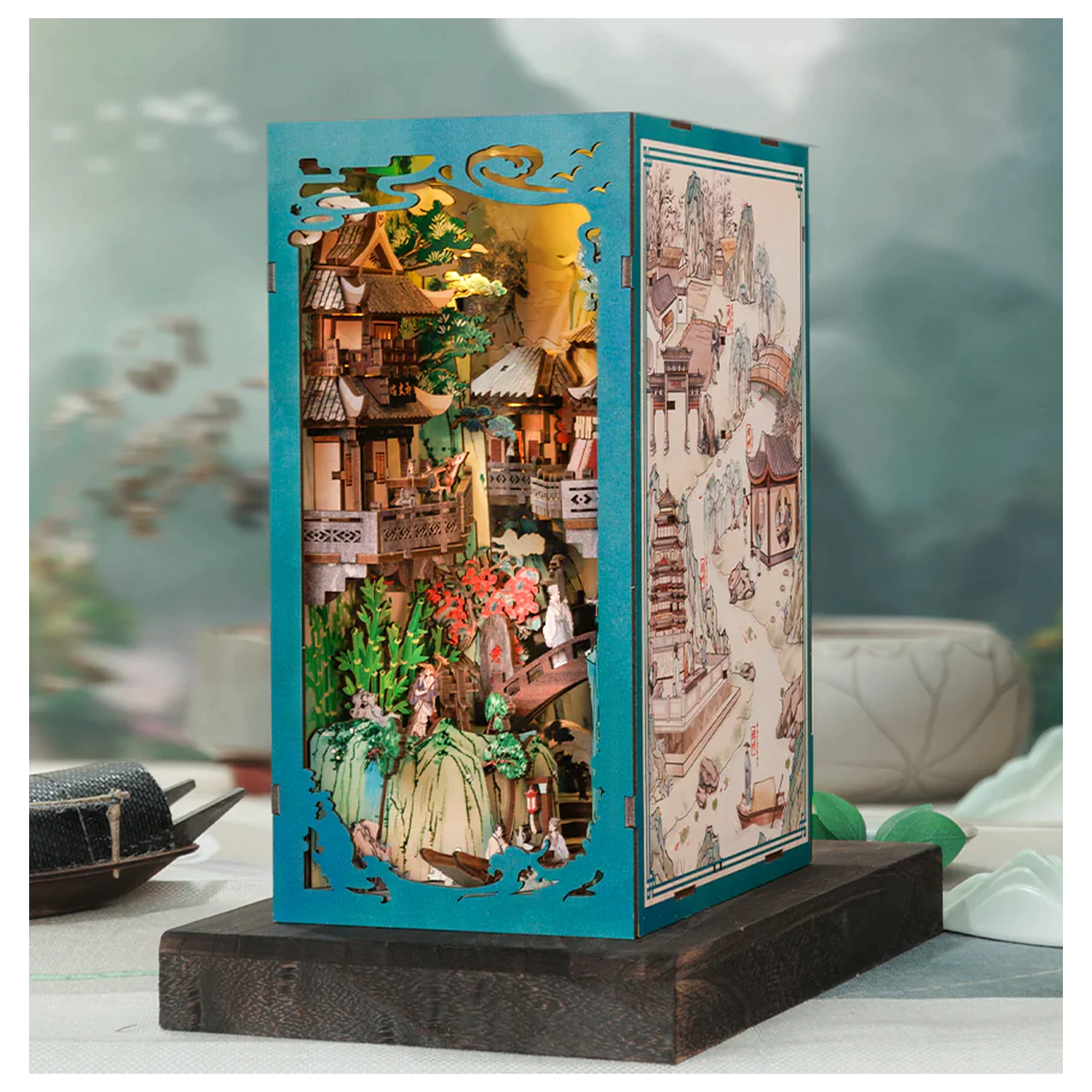 BOOK NOOK KIT DIY Su Dongpo's Life zestaw konstrukcyjny 280 elementów + światło LED zdjęcie produktu