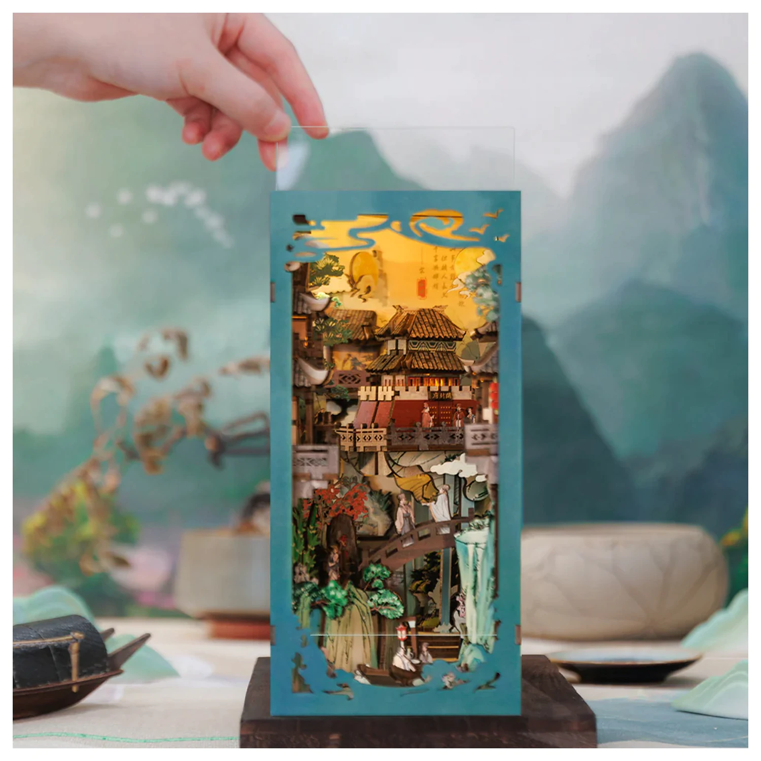 BOOK NOOK KIT DIY Su Dongpo's Life zestaw konstrukcyjny 280 elementów + światło LED zdjęcie produktu