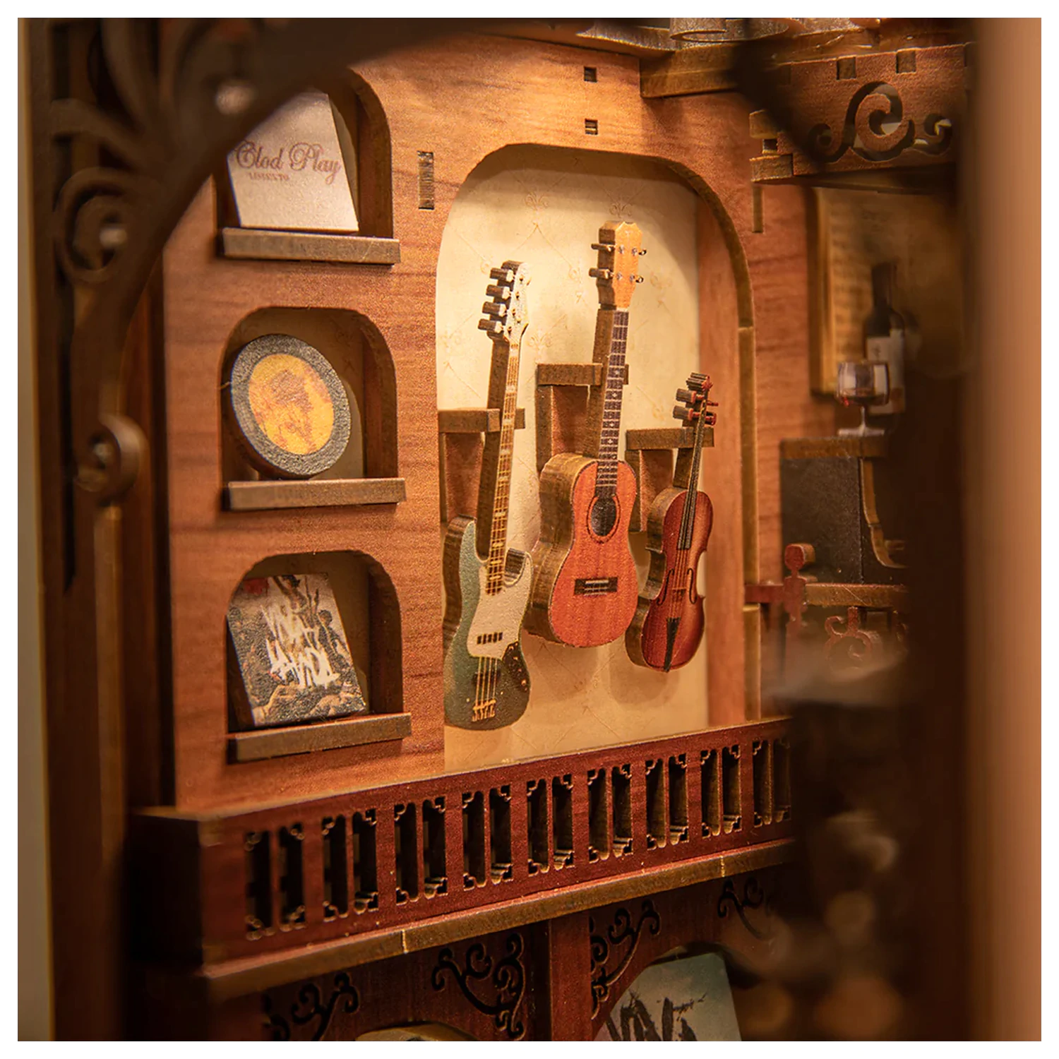 Zestaw DIY BOOK NOOK KIT The Secret Rhythm 355 elementów + światło LED zdjęcie produktu