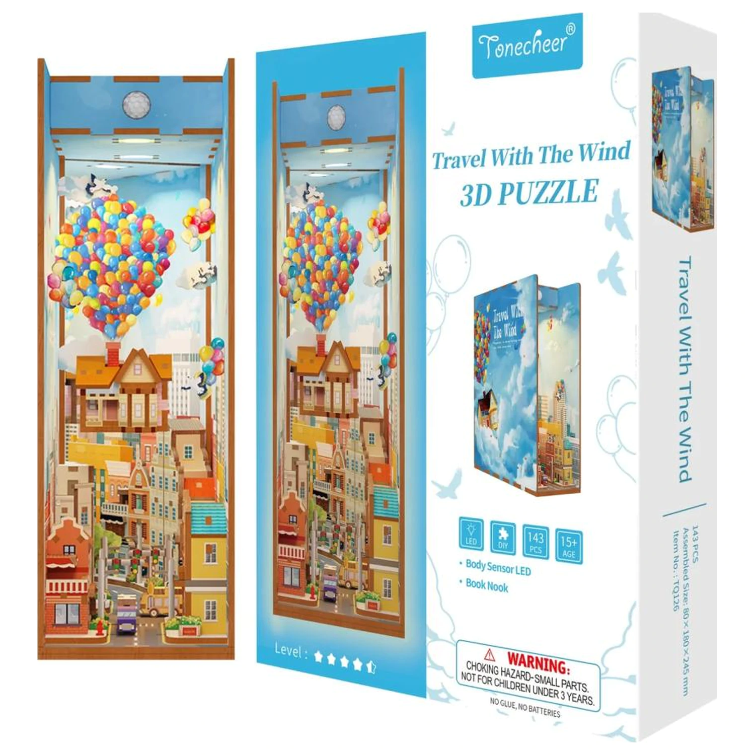 Zestaw BOOK NOOK DIY - Travel with the Wind 143 części + Światło LED zdjęcie produktu