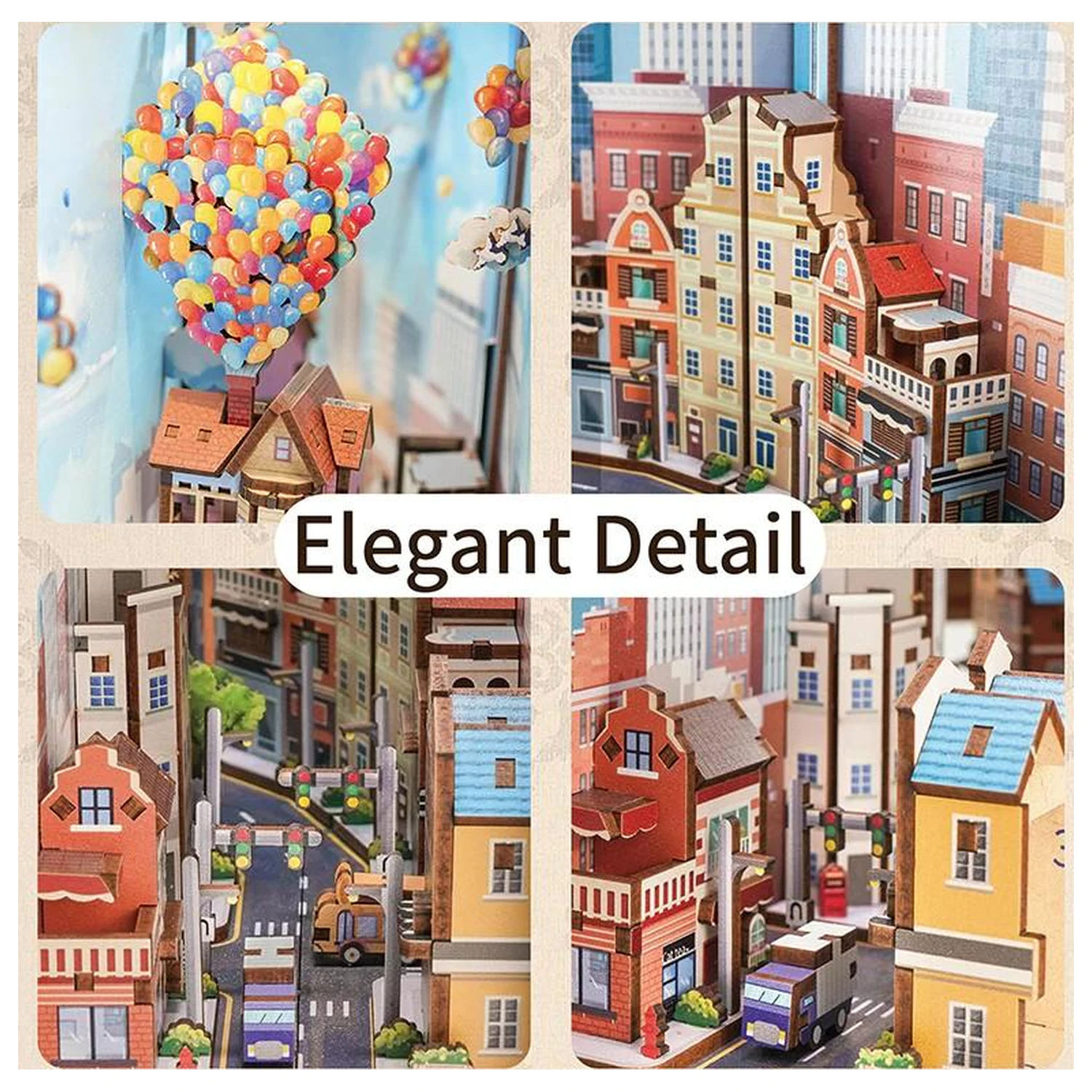 Zestaw BOOK NOOK DIY - Travel with the Wind 143 części + Światło LED zdjęcie produktu
