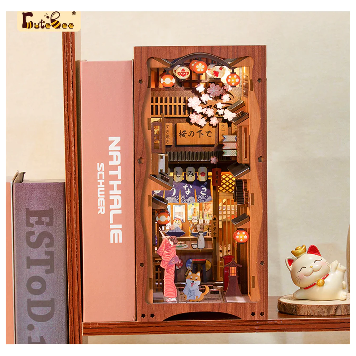 BOOK NOOK Zestaw DIY Pod Drzewem Sakura 214 części + światło LED zestaw konstrukcyjny zdjęcie produktu