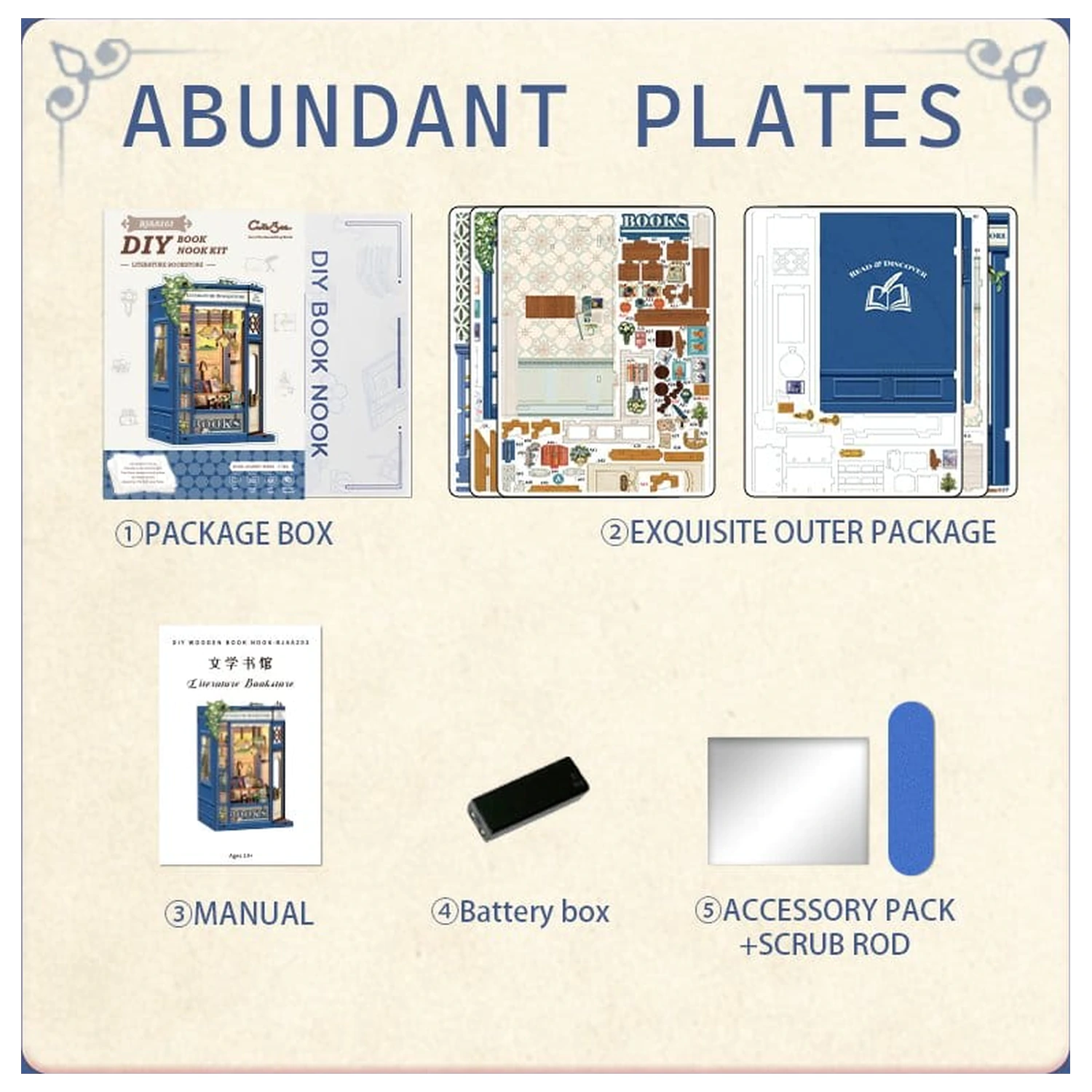 Book Nook Literatura Księgarnia 17 x 12 cm zdjęcie produktu