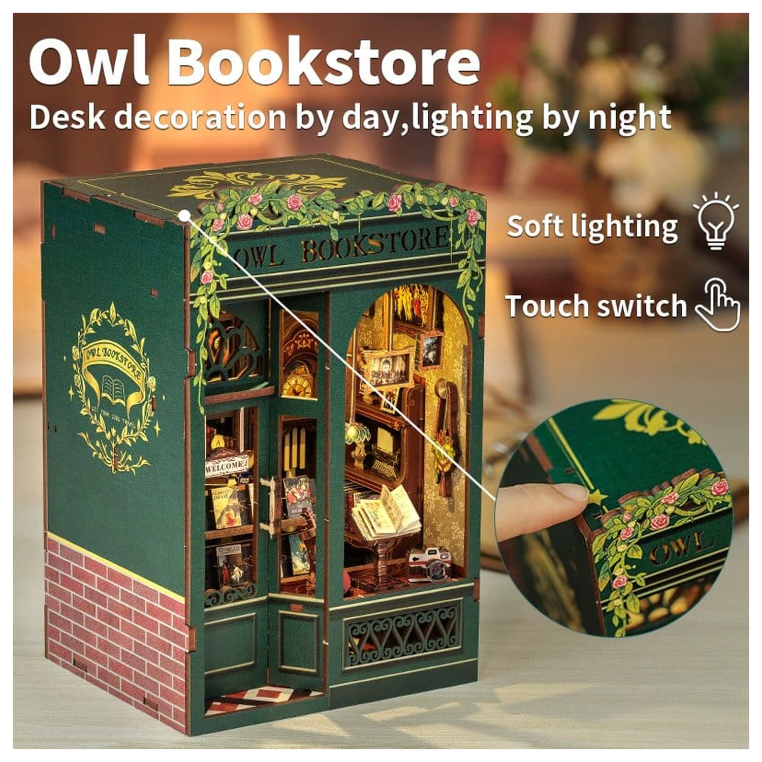 Book Nook Owl Bookstore 17 x 12 cm zdjęcie produktu