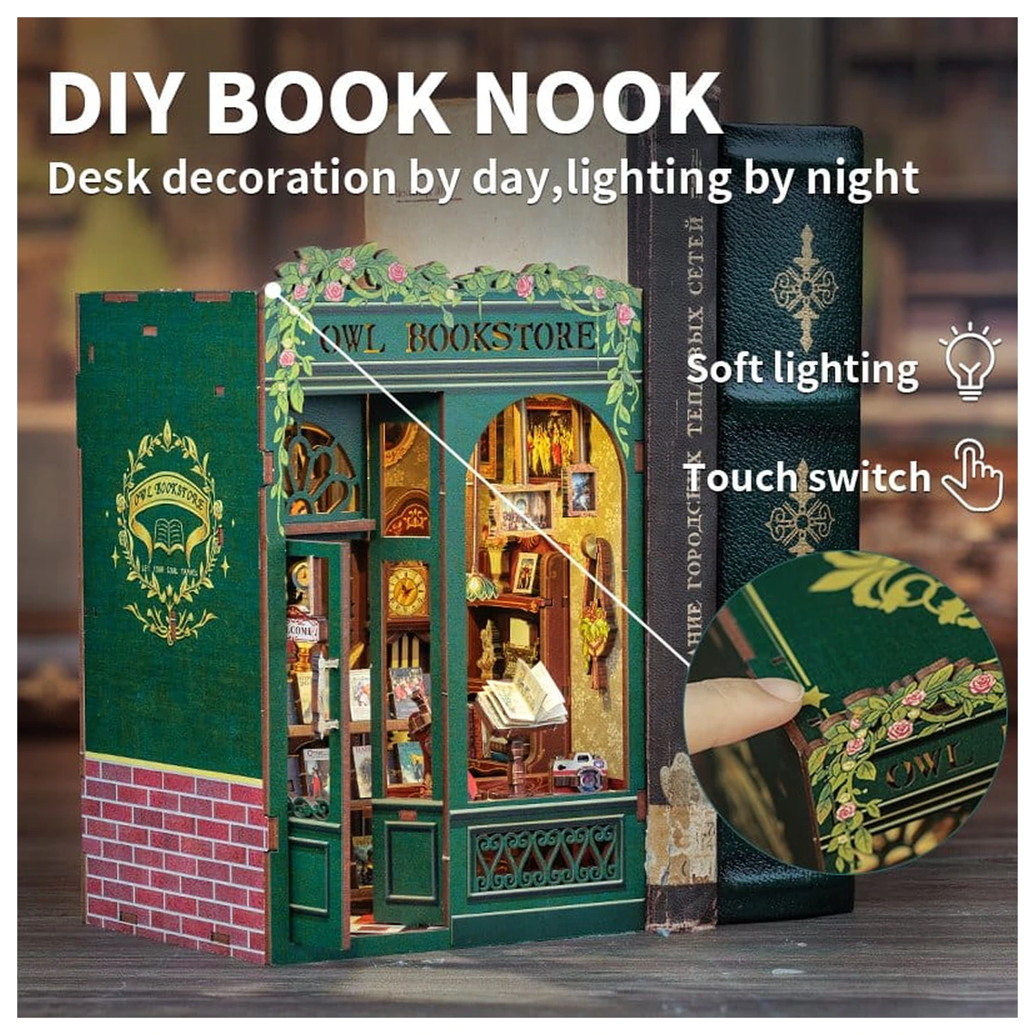 Book Nook Owl Bookstore 17 x 12 cm zdjęcie produktu