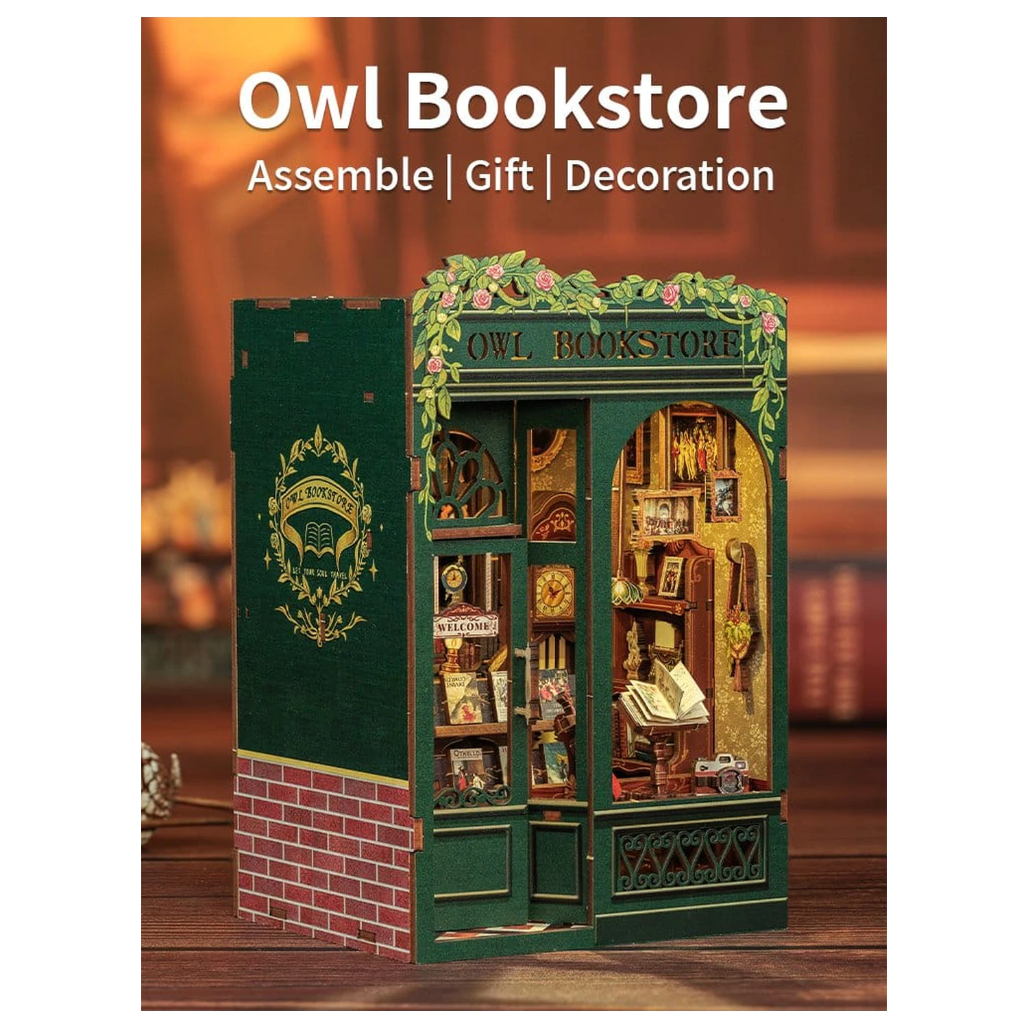 Book Nook Owl Bookstore 17 x 12 cm zdjęcie produktu